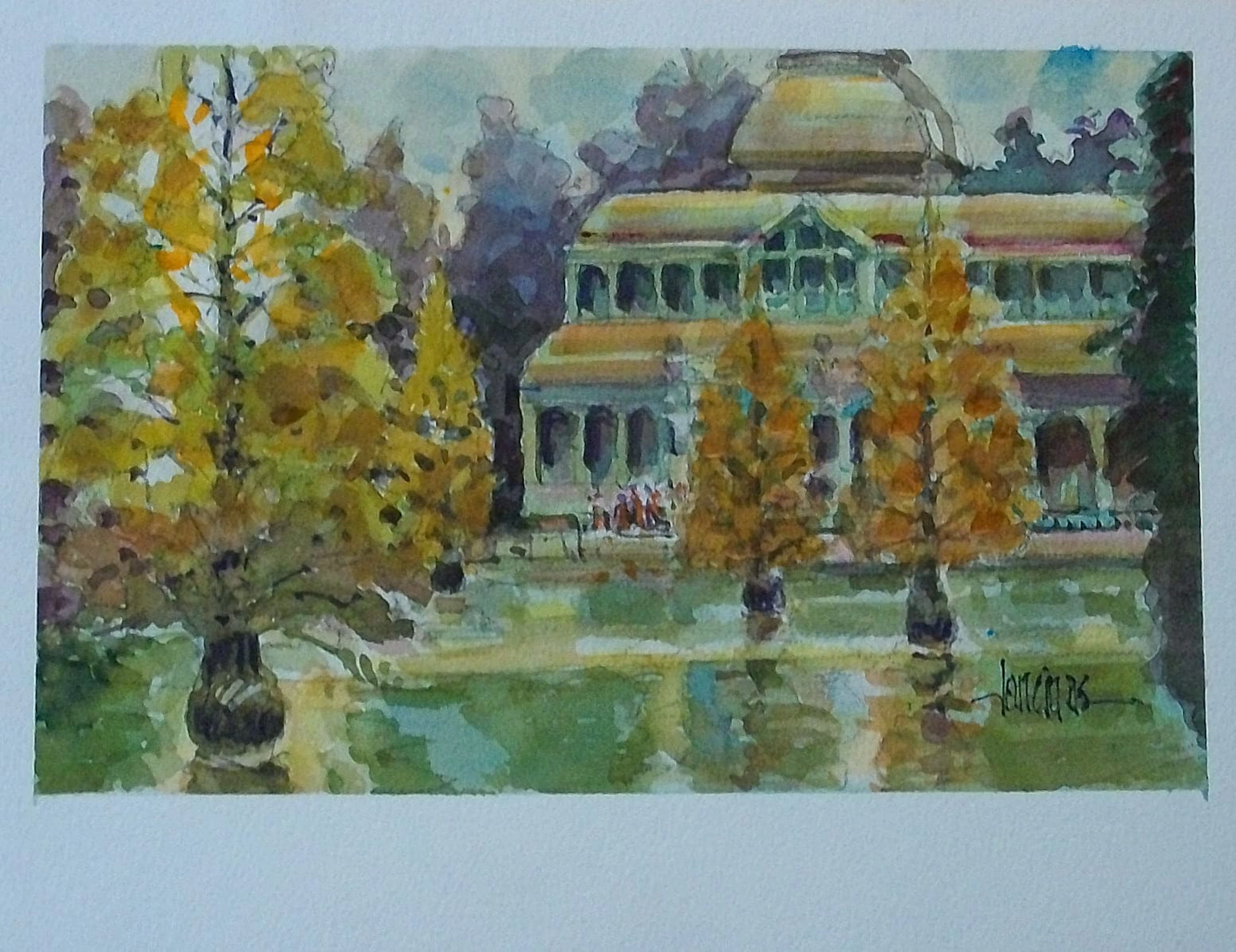 Carlos Enrique Lencinas Gómez. Watercolor on paper. “Crystal Palace