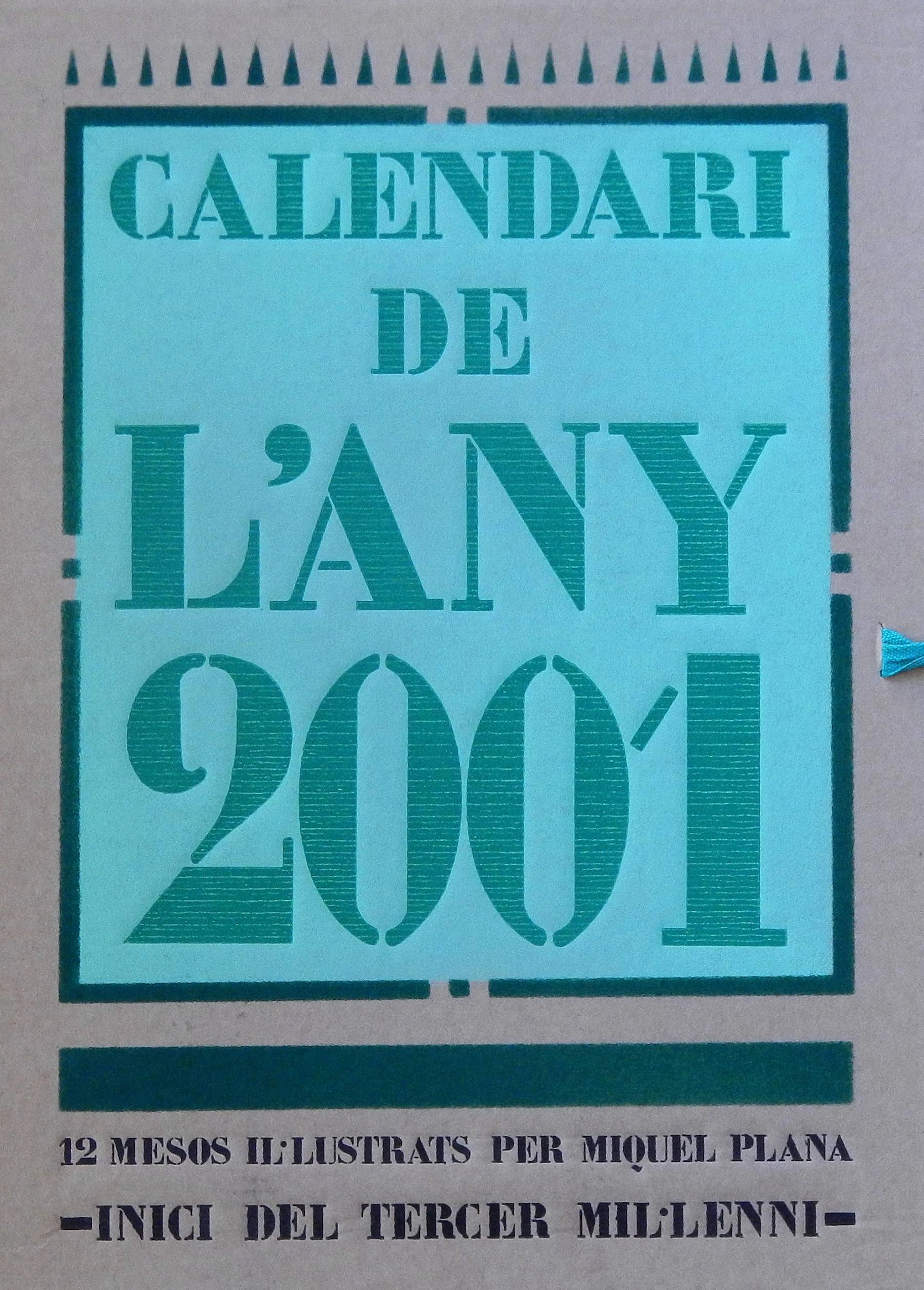 Calendari de l'any 2001. 12 months illustrated by Miquel Plana. 12