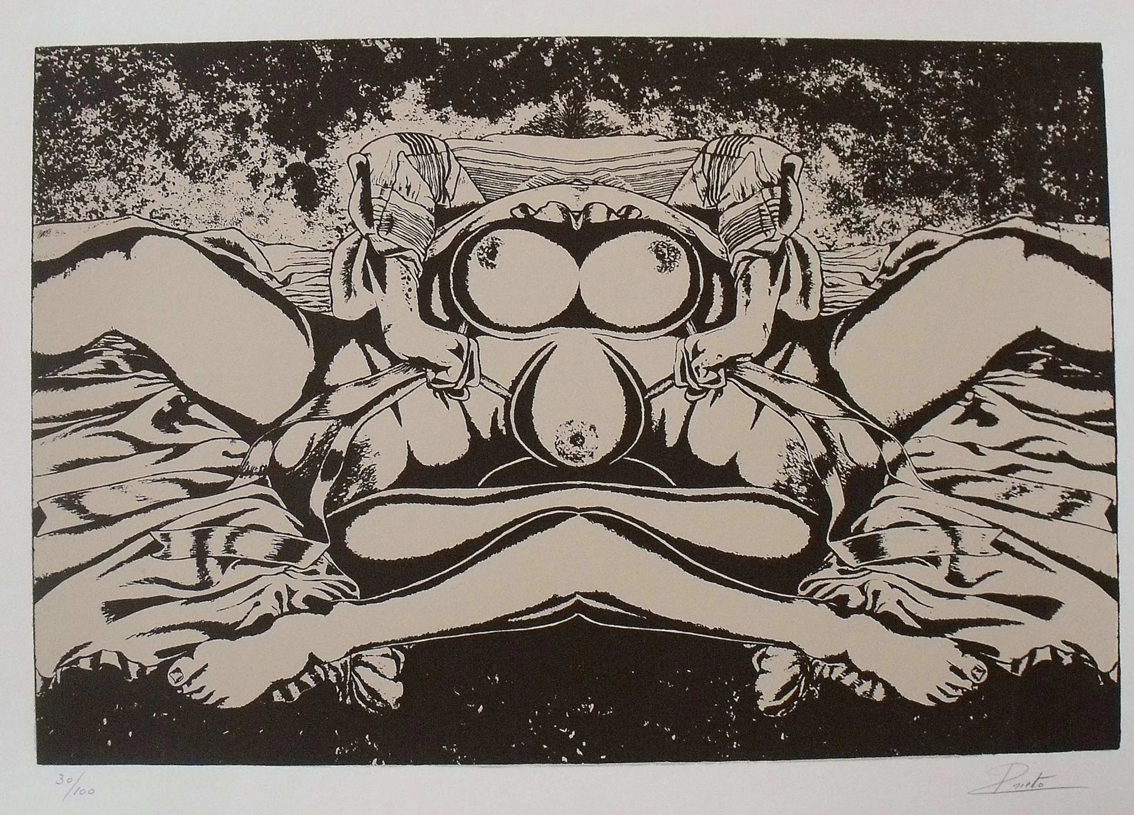 Manuel Prieto. “Eroticism” silkscreen. Hand signed. Numbered 30/100.