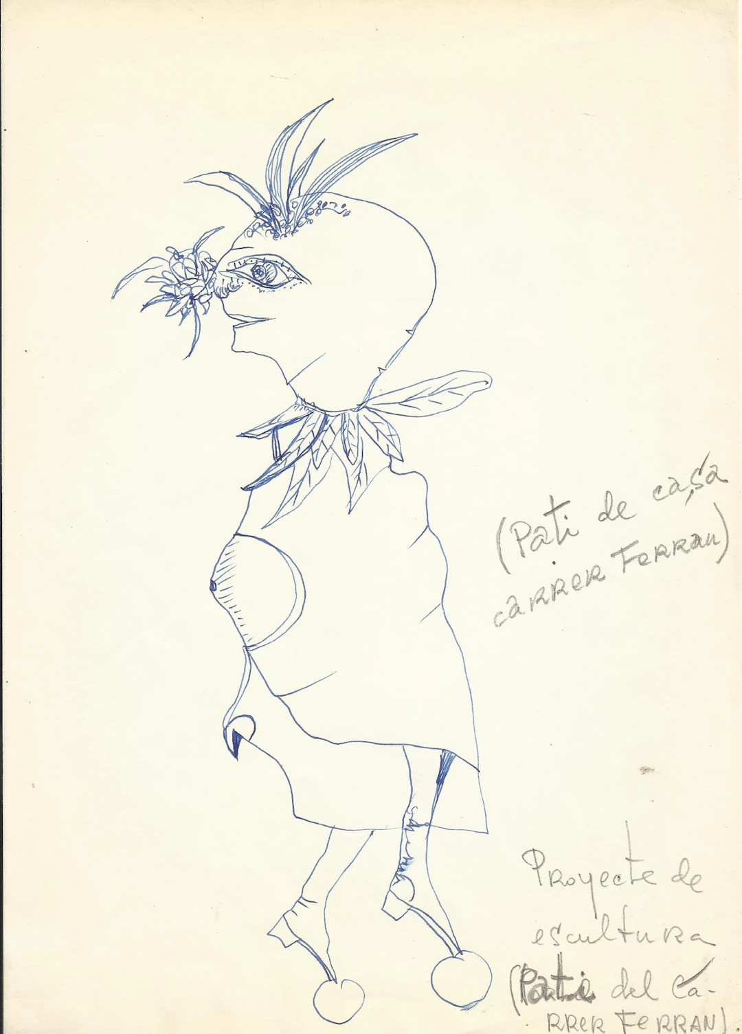 Antonio Beneyto. I draw ink on paper. Surrealism. "Sculpture project".