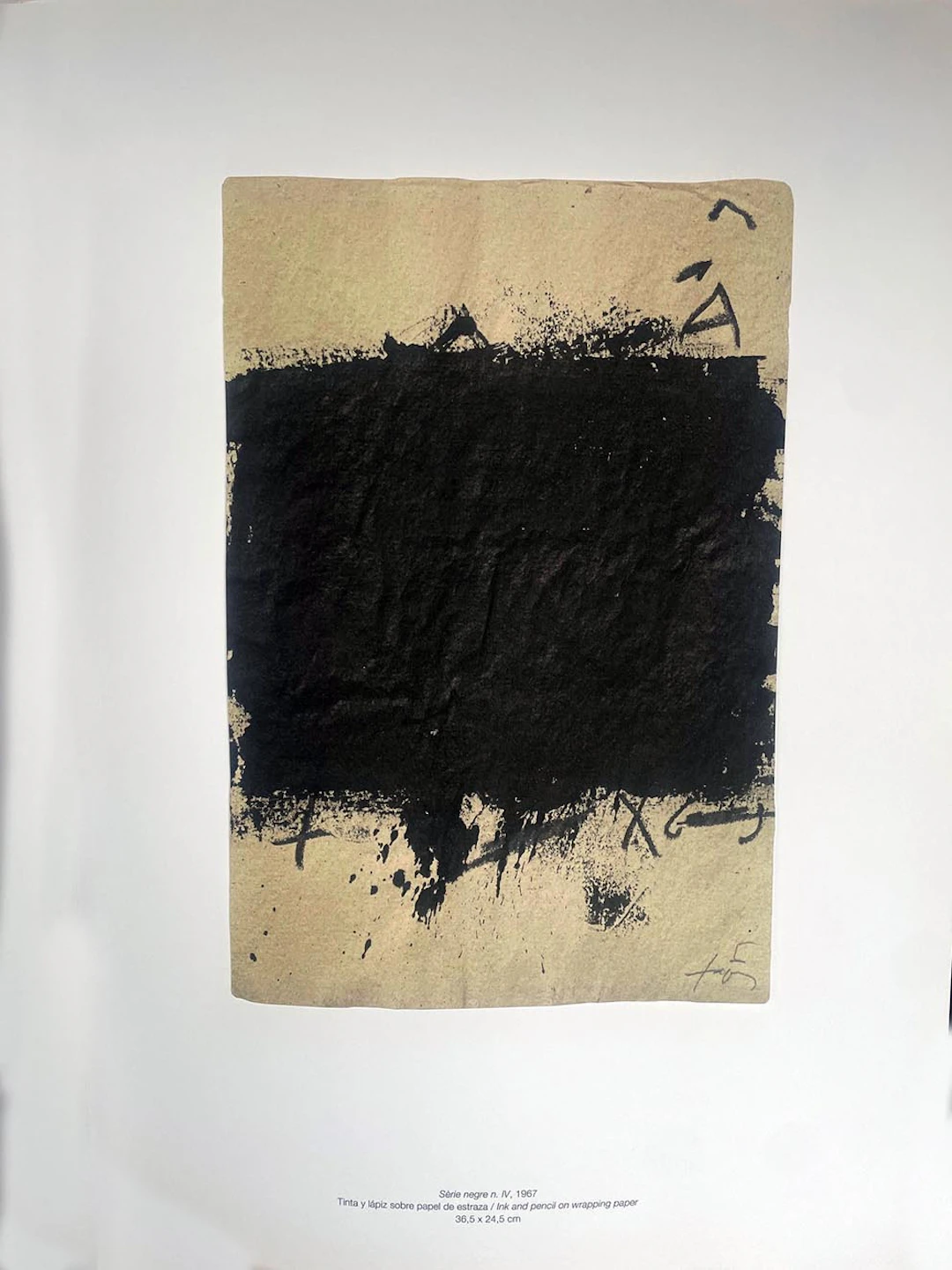 Antoni Tàpies: Sèrie Negre (2017) - Lithograph IV