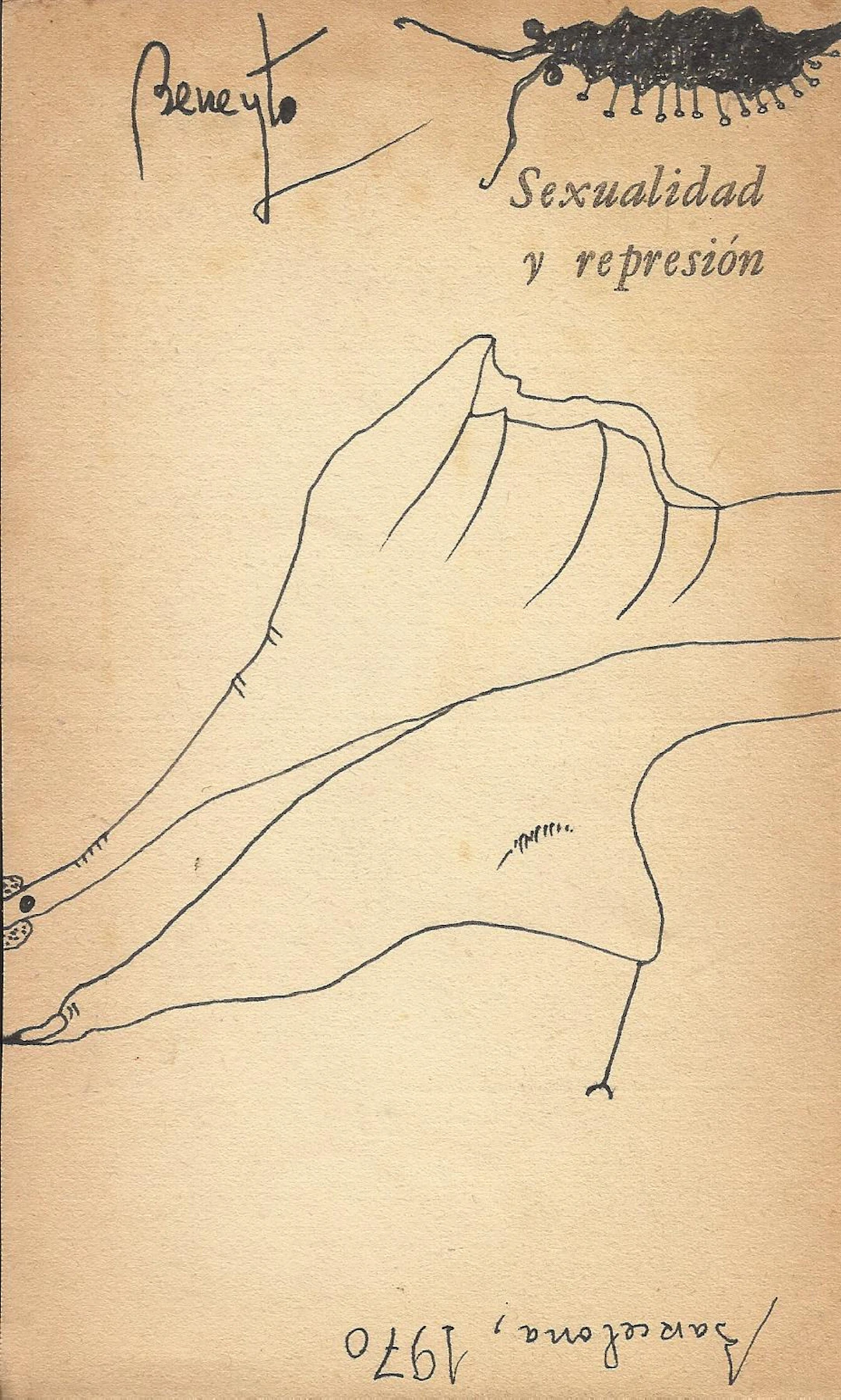 Antonio Beneyto. Ink drawing on paper. Surrealism. Hand-signed. 20