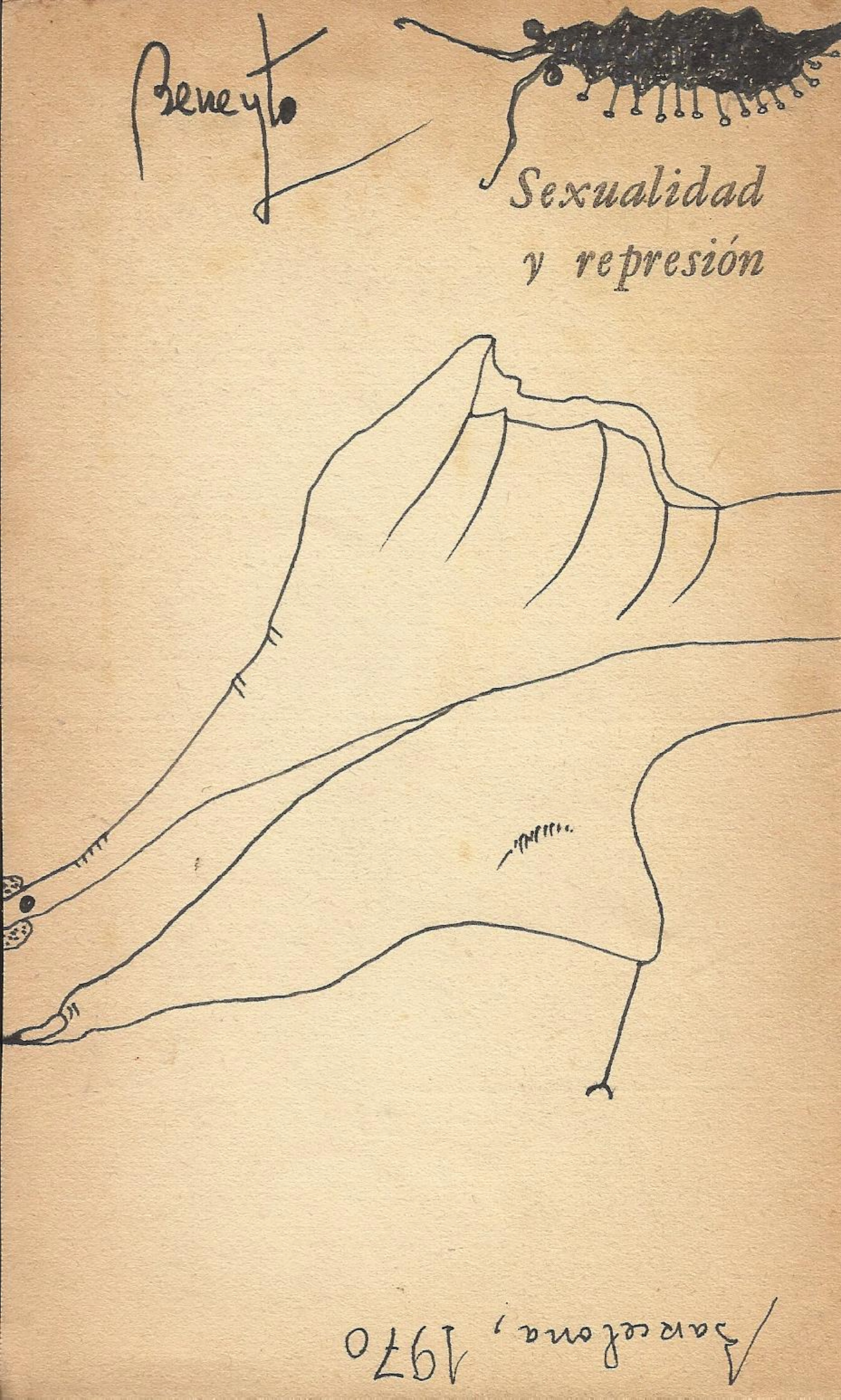 Antonio Beneyto. Ink drawing on paper. Surrealism. Hand-signed. 20