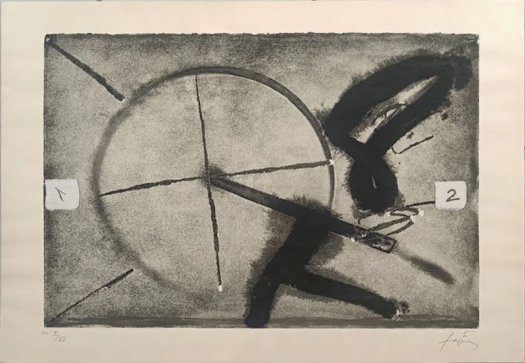 Antoni Tàpies: "Flocat Gris" (1978) H.C. 10th/15th Century