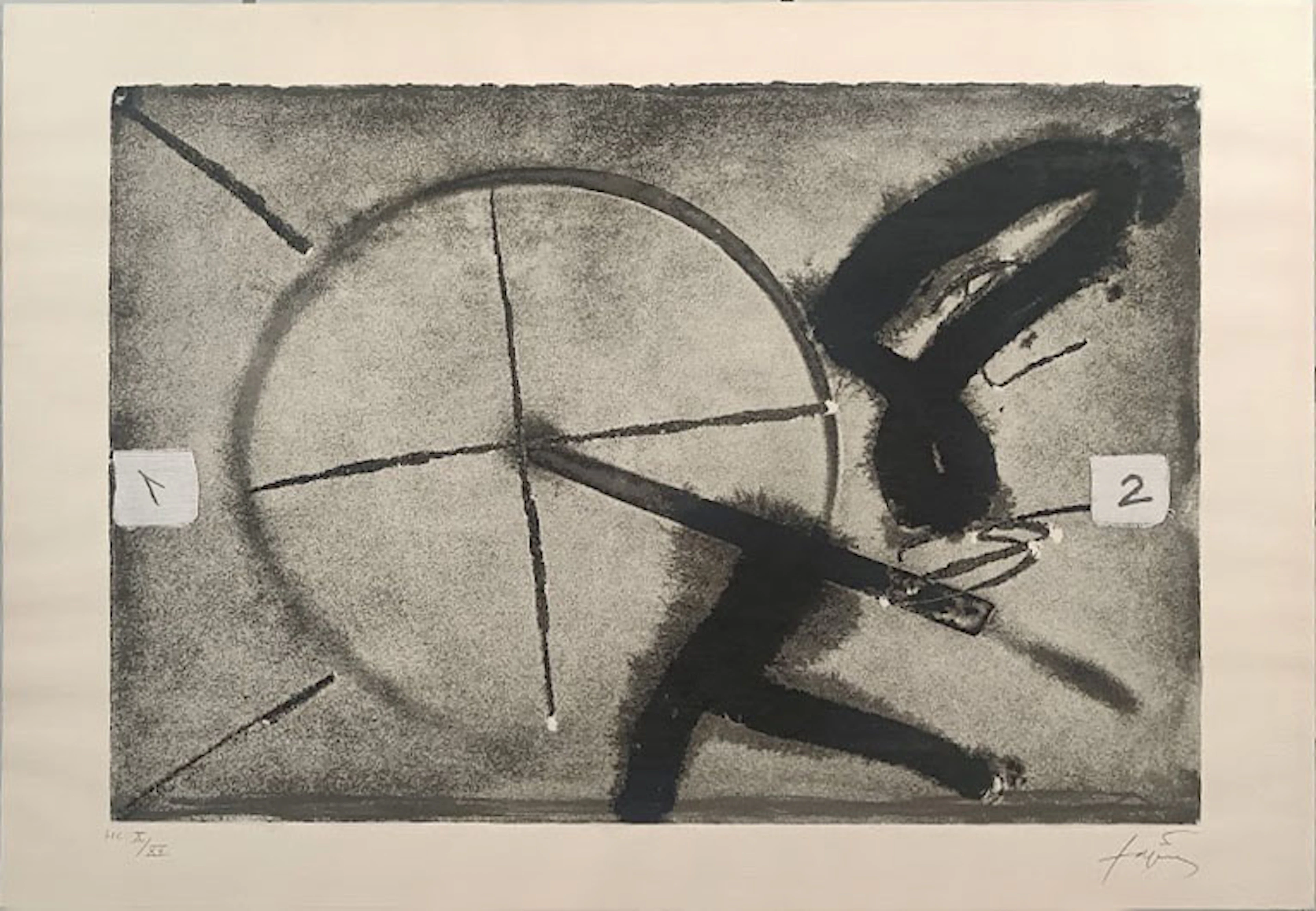 Antoni Tàpies: "Flocat Gris" (1978) H.C. 10th/15th Century