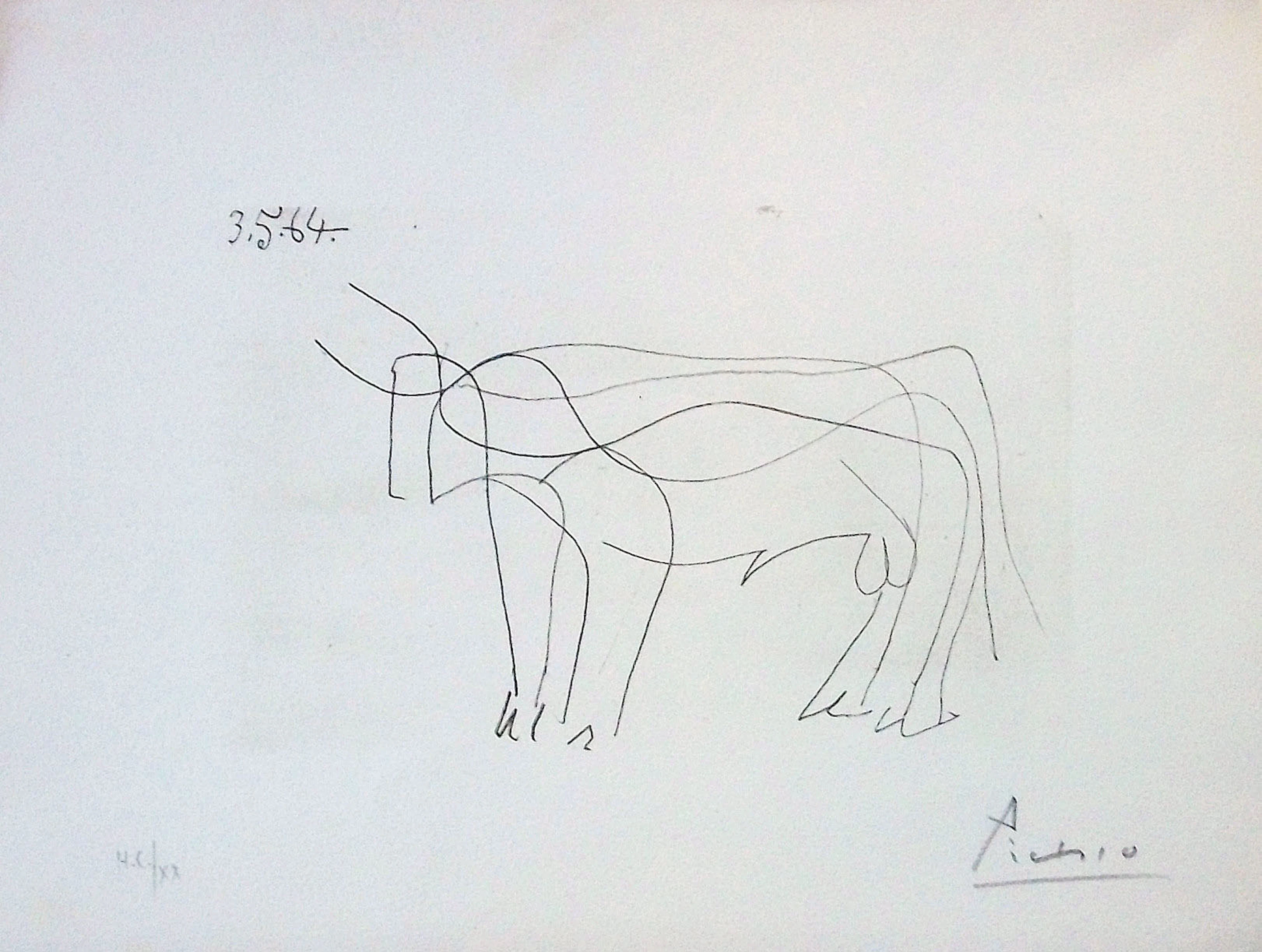 Pablo Picasso. Lithograph "Le Gout de Bonheur". Hand-signed. Numbered
