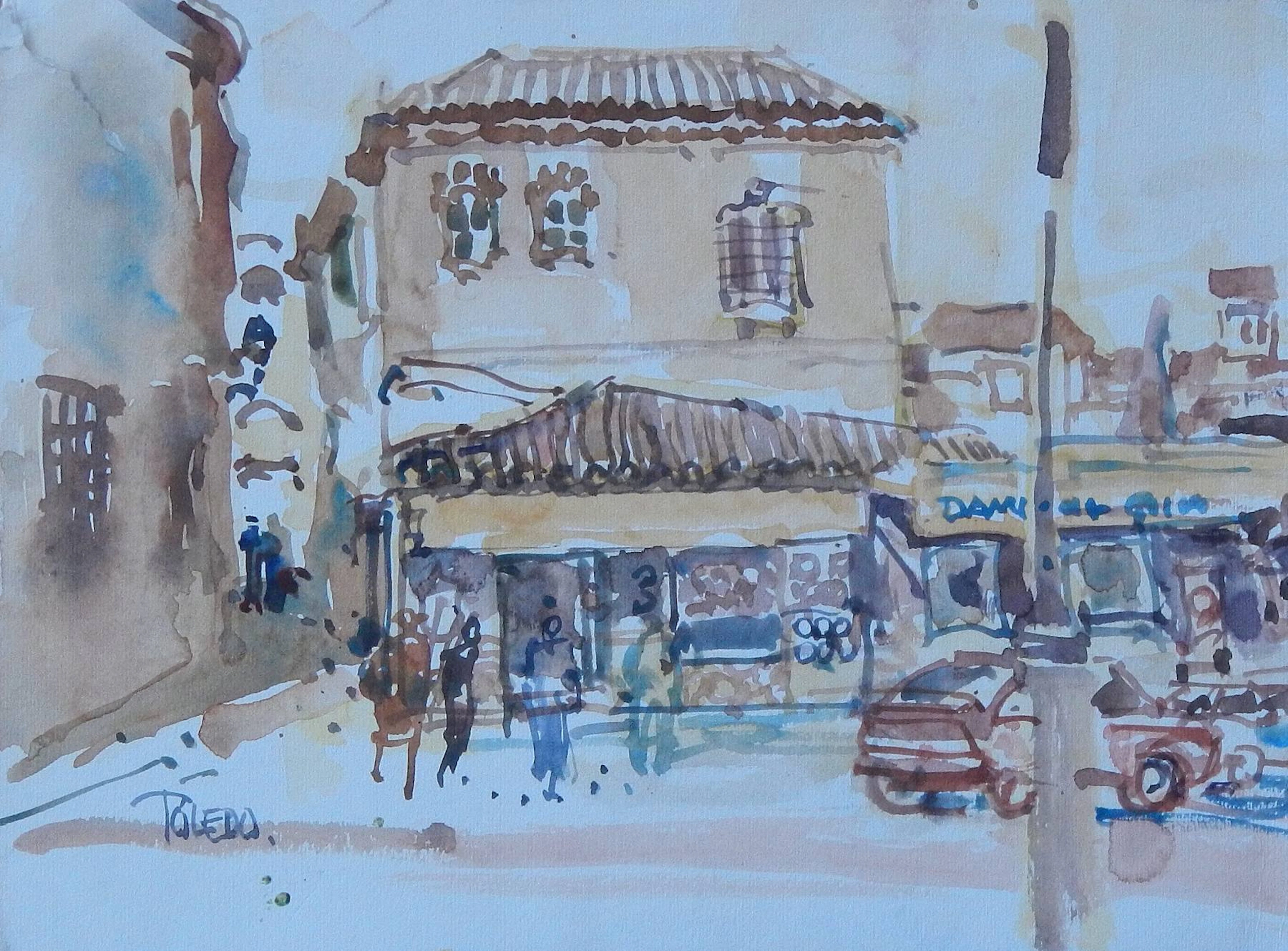 Carlos Enrique Lencinas Gómez. Watercolor on paper. “El Greco’s House.