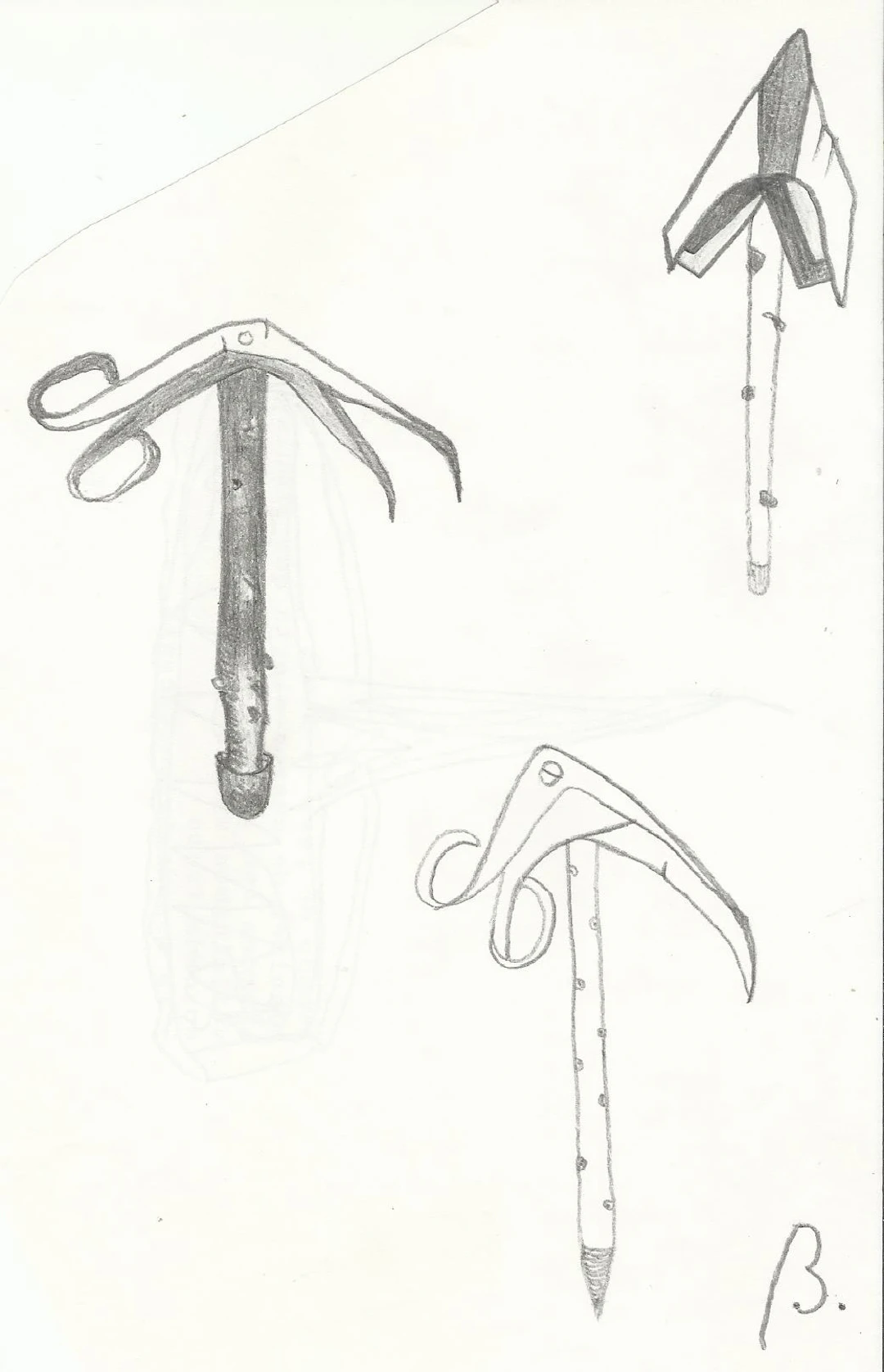 Antonio Beneyto. Pencil drawing on paper. "Pencil and scissors." Surrealism.