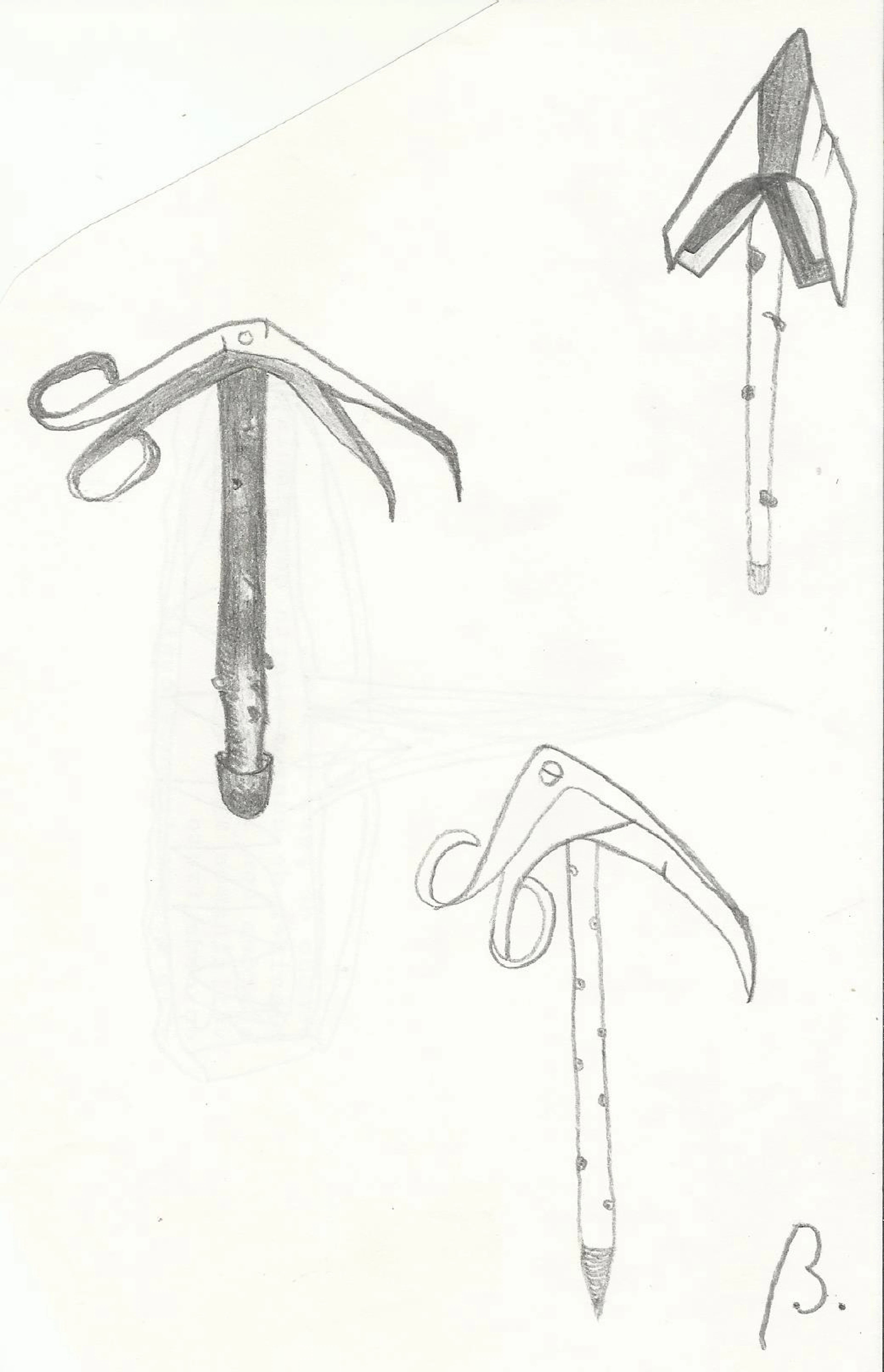 Antonio Beneyto. Pencil drawing on paper. "Pencil and scissors." Surrealism.