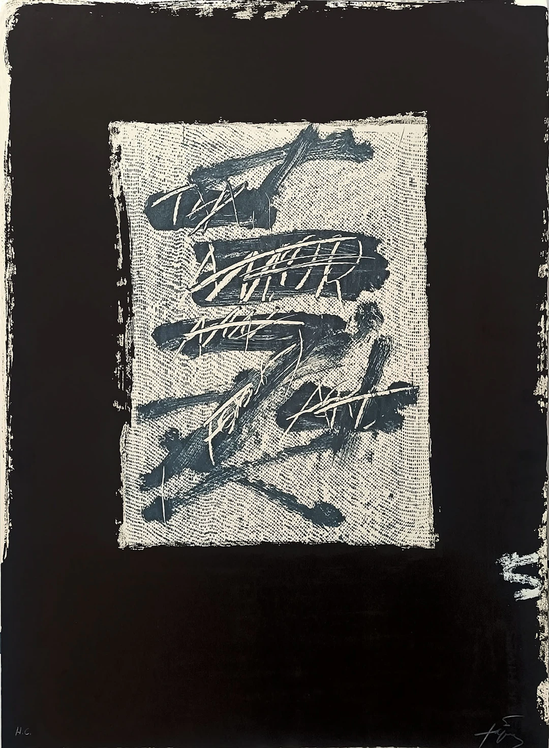Antoni Tàpies: "Llambrec Material (XV)" (1975) H.C.