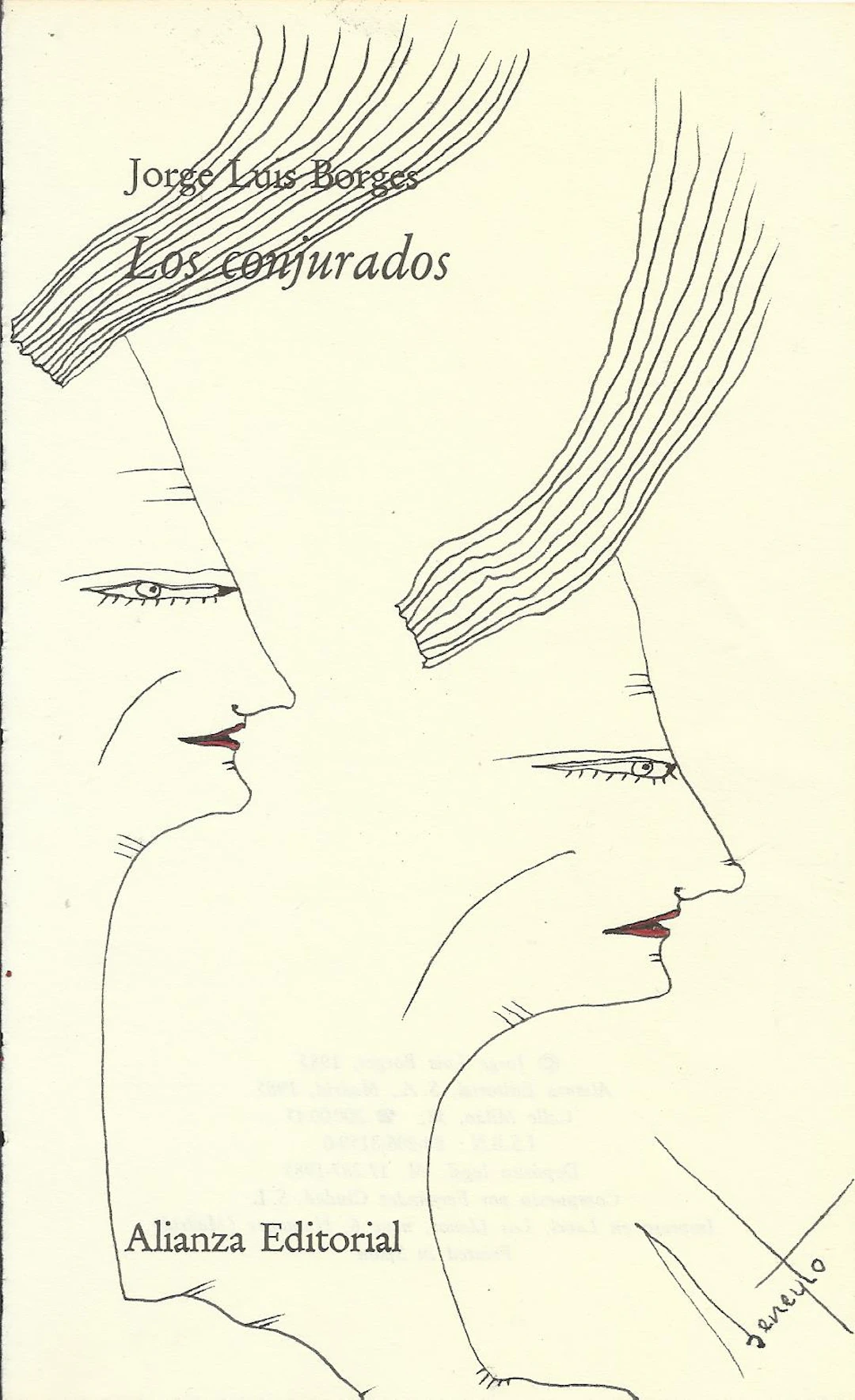 Antonio Beneyto. Ink and color drawing on paper. Surrealism. Hand-signed.