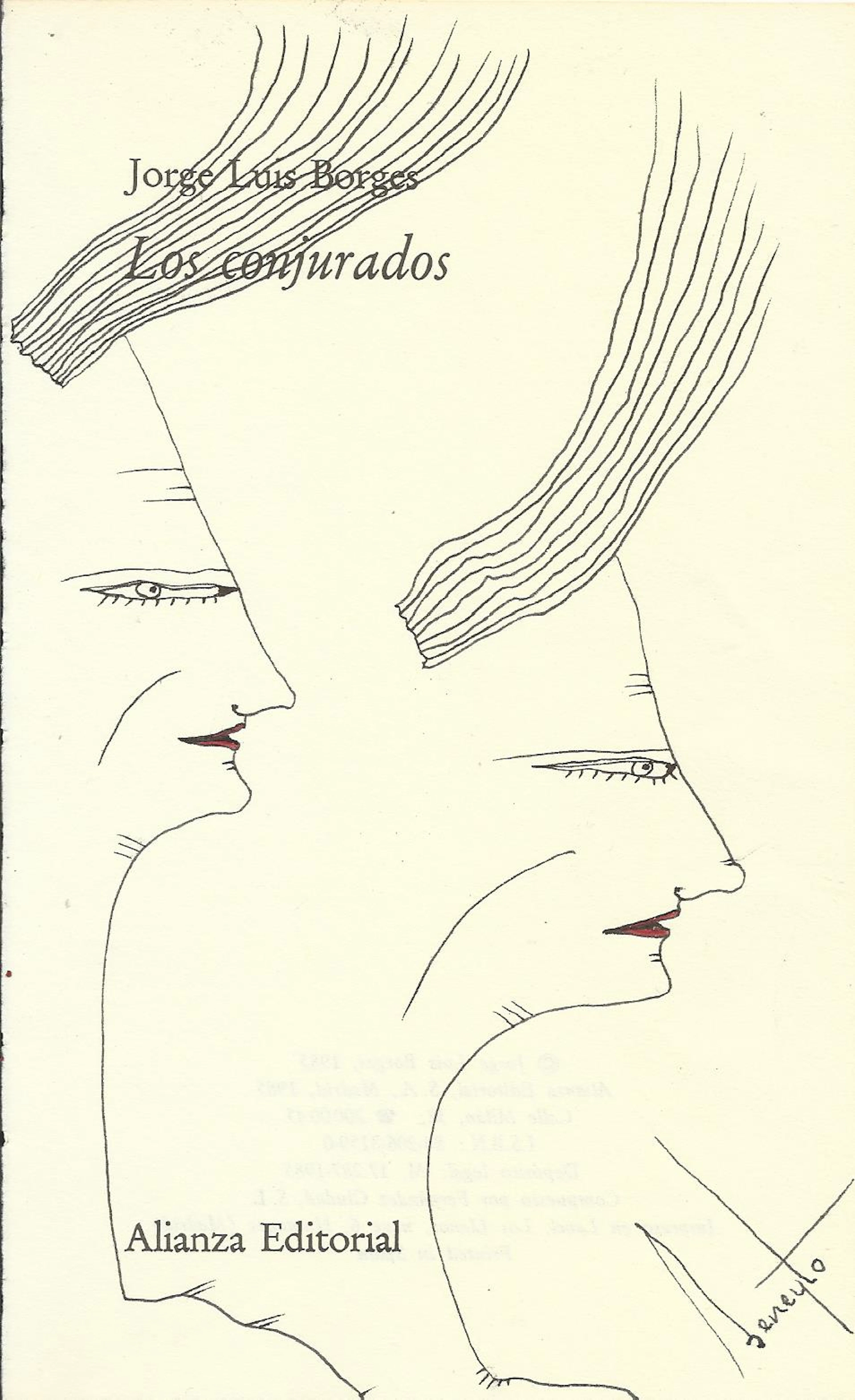 Antonio Beneyto. Ink and color drawing on paper. Surrealism. Hand-signed.