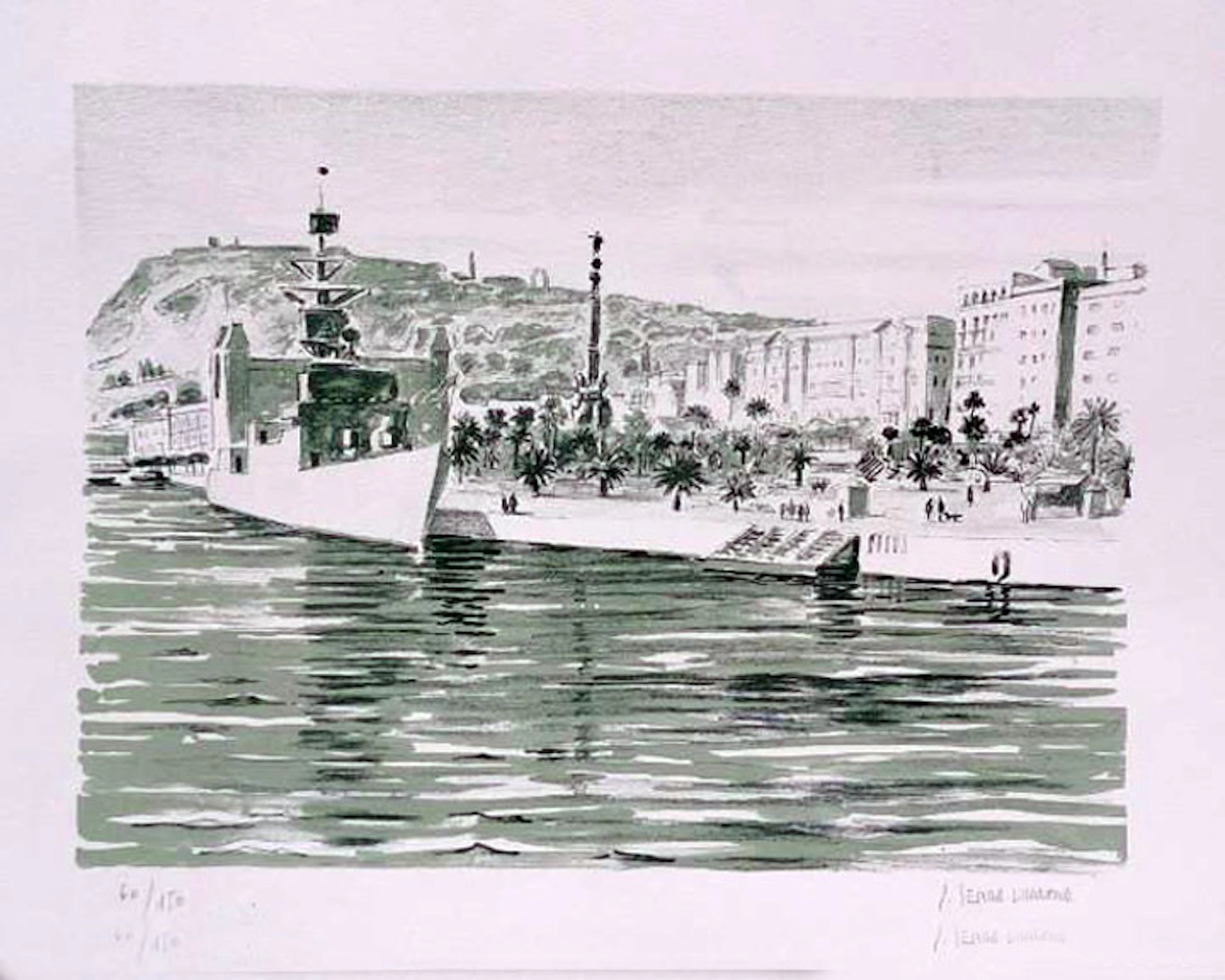 Josep Serra Llimona: "Port of Barcelona" 60/150