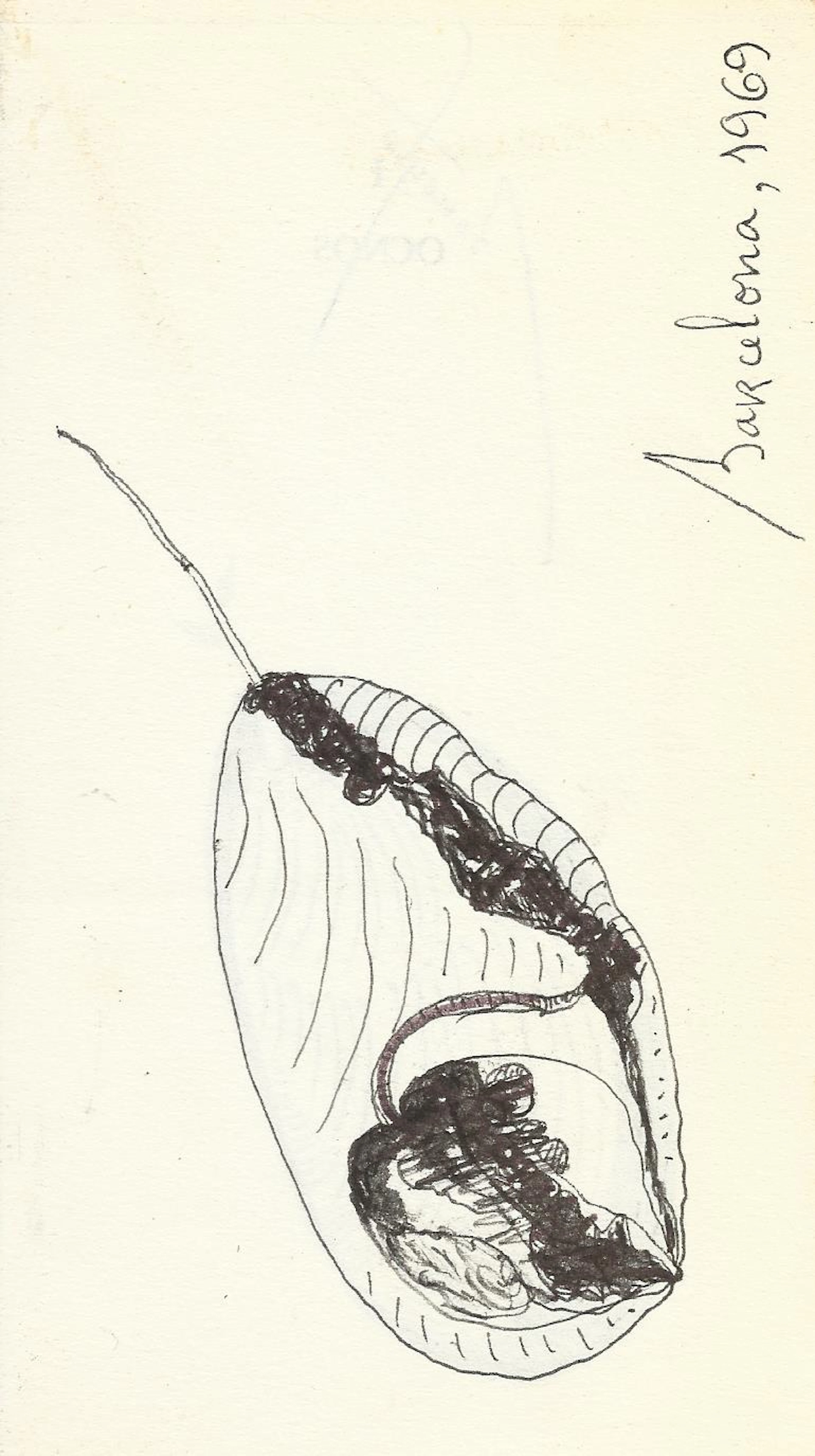 Antonio Beneyto. Ink drawing on paper. Surrealism. Hand-signed. 18