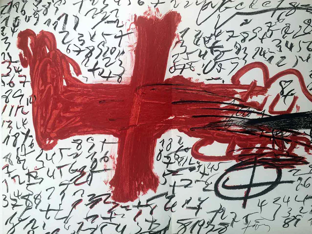 Antoni Tapies: "Original Repères lithograph - Cahiers d'art contemporain"