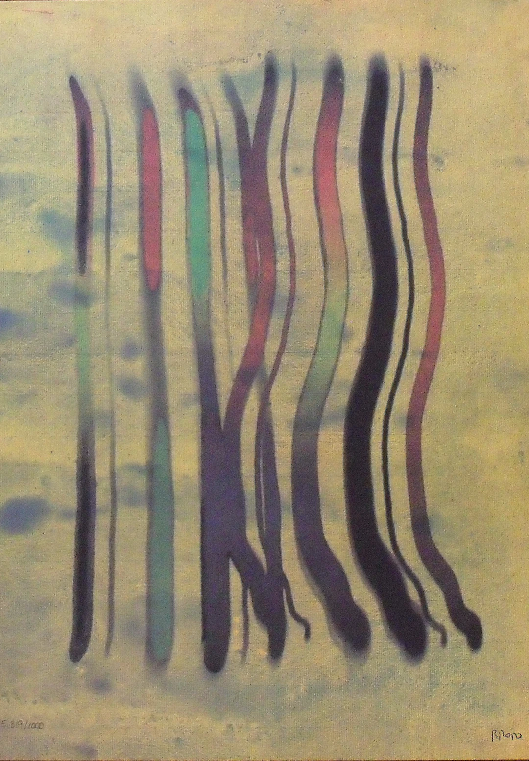 José Manuel Broto. Lithograph ”Untitled” 2000. Certificate of authenticity.