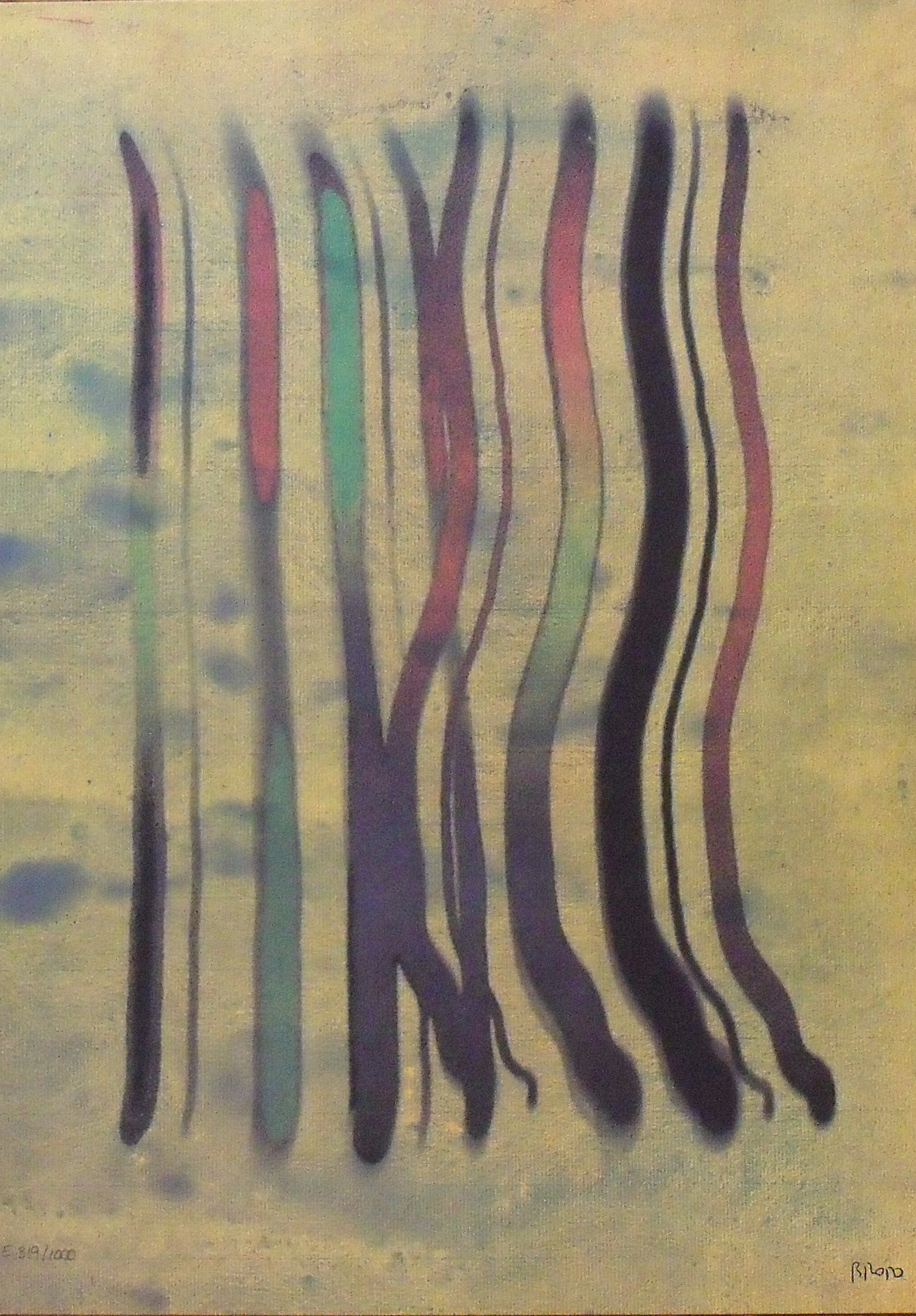 José Manuel Broto. Lithograph ”Untitled” 2000. Certificate of authenticity.