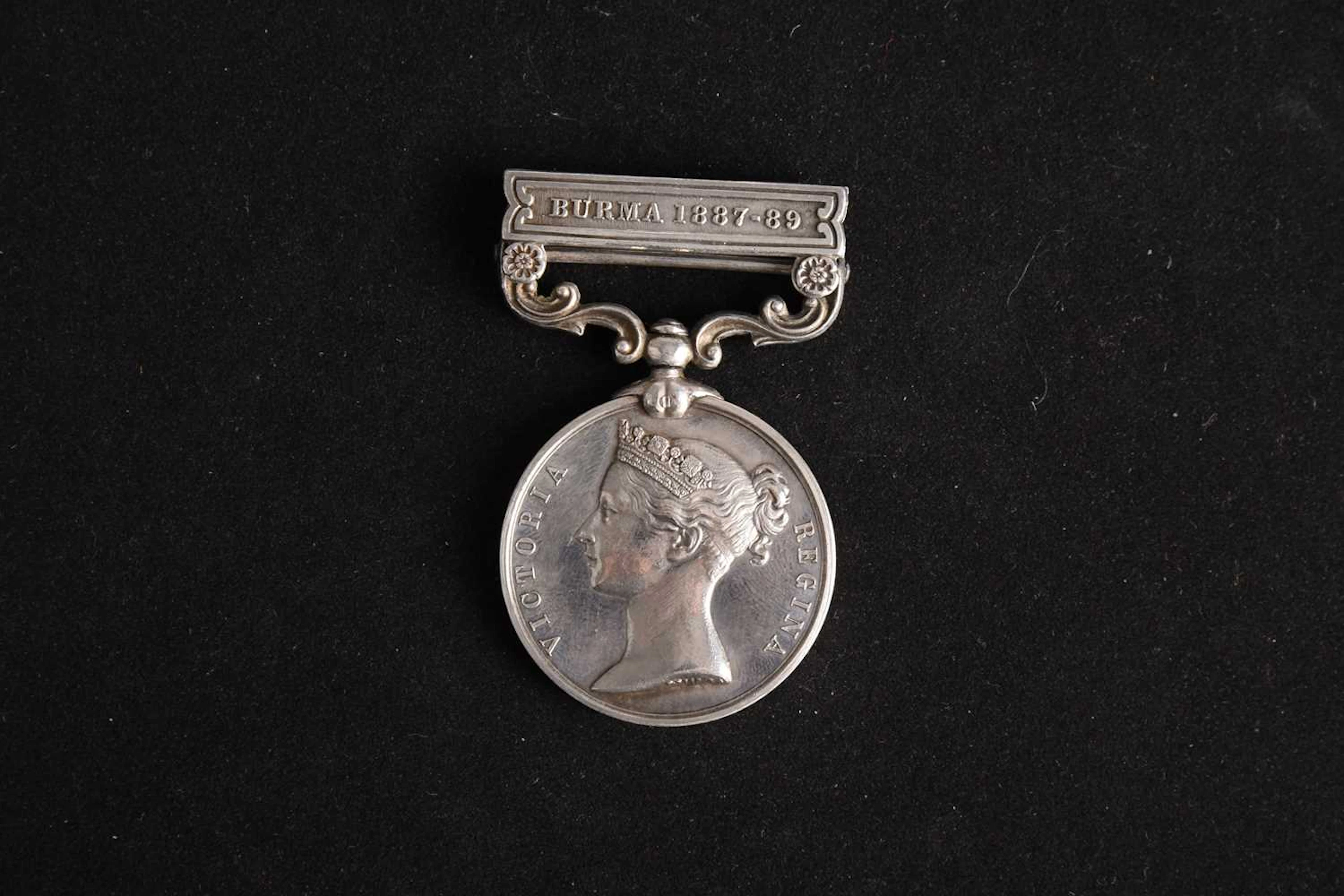 India General Service 1854–95 Medal, 1 Clasp, Burma 1887–89 — Pte.