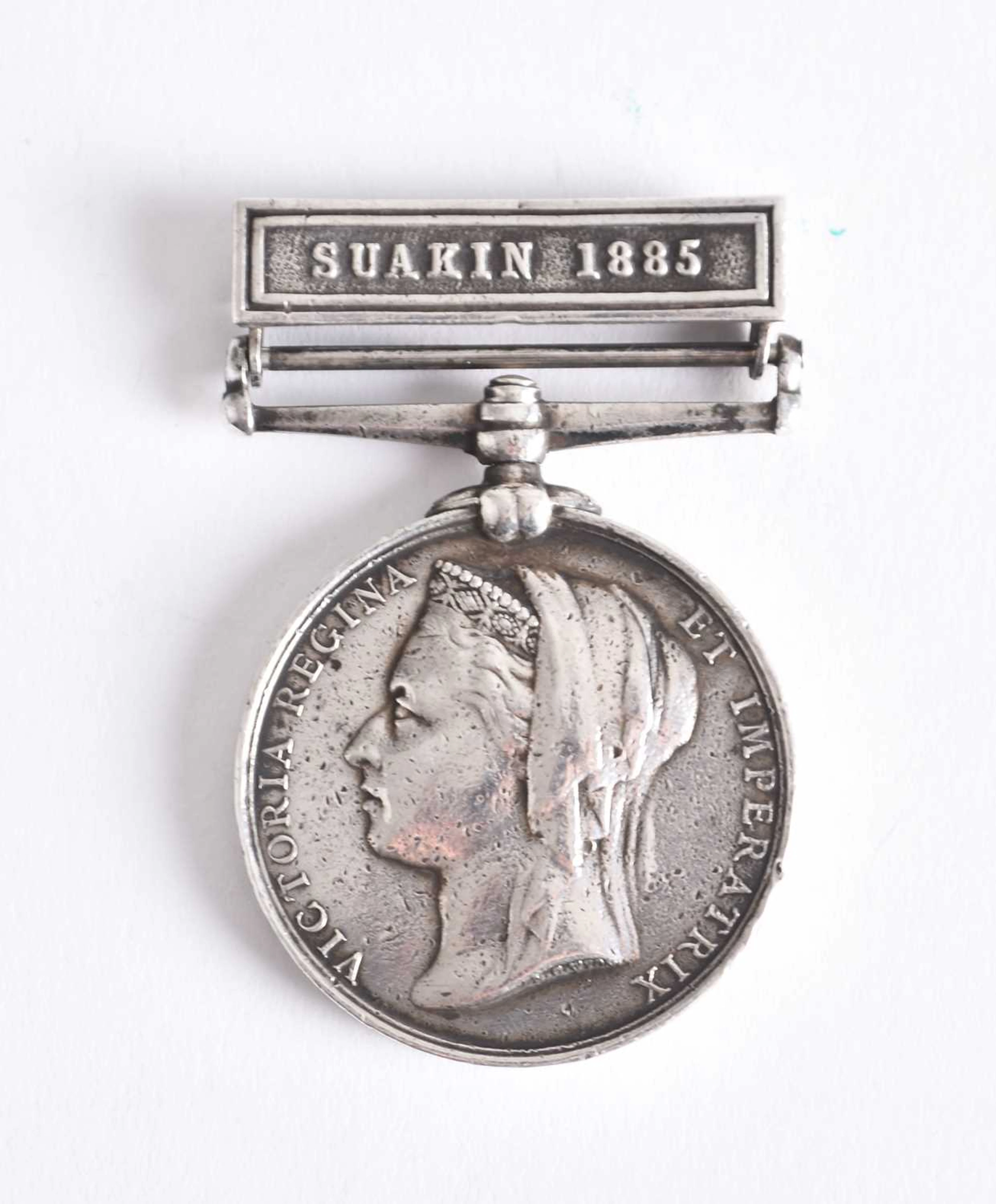 Egypt and Sudan 1882–89 Medal, 1 Clasp, Suakin — Pte. E. Ryder, KSLI