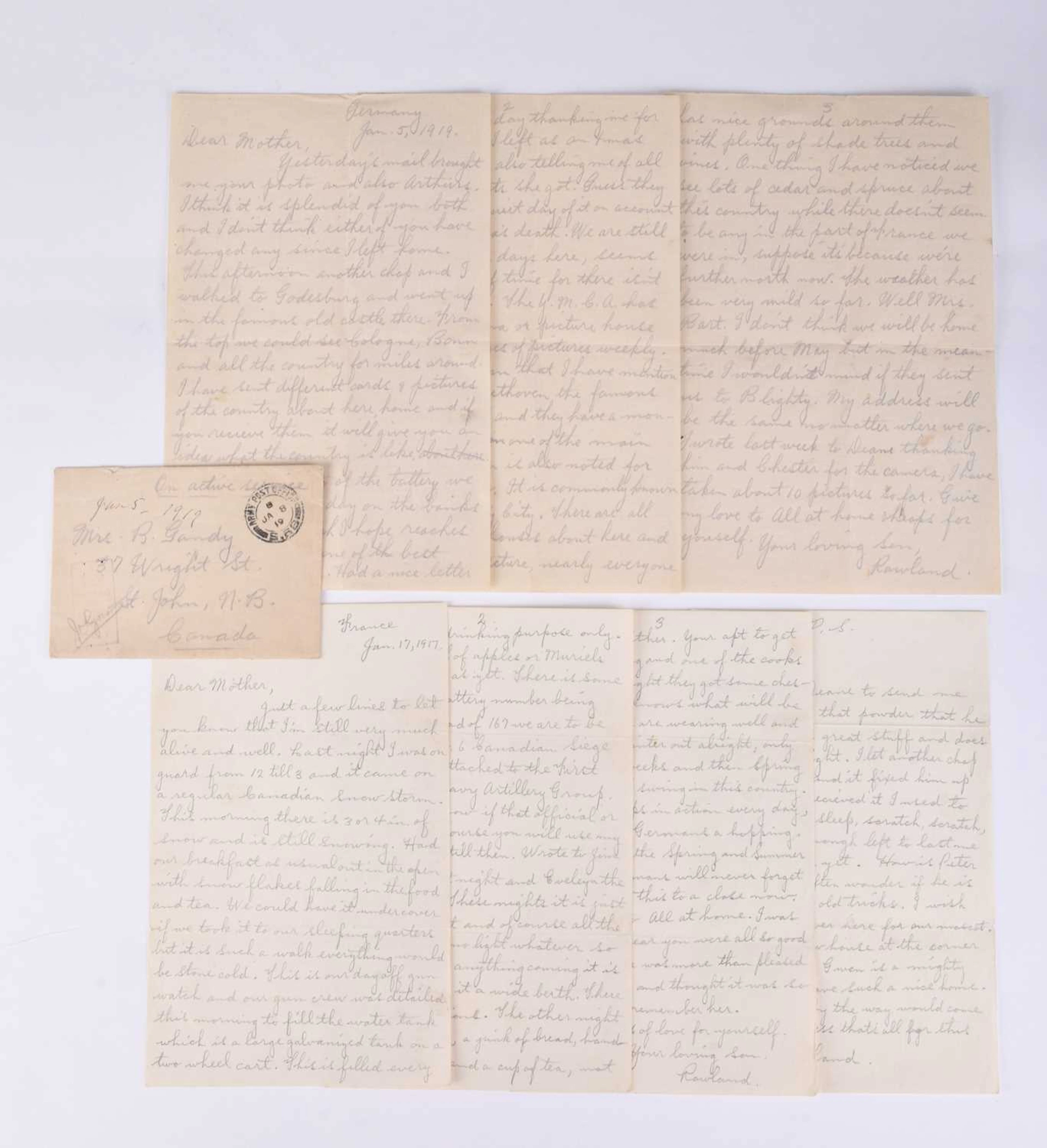A collection of WW1 Autograph letters signed