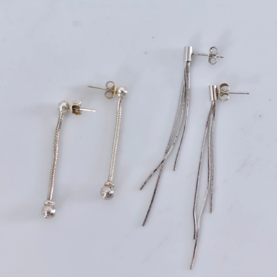 ÖRHÄNGEN, 2 par, sterlingsilver.