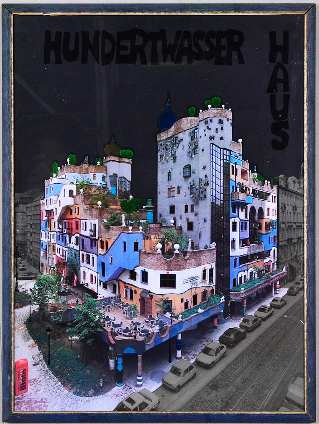 FRIEDENSREICH HUNDERTWASSER. Offsettryck med prägling.