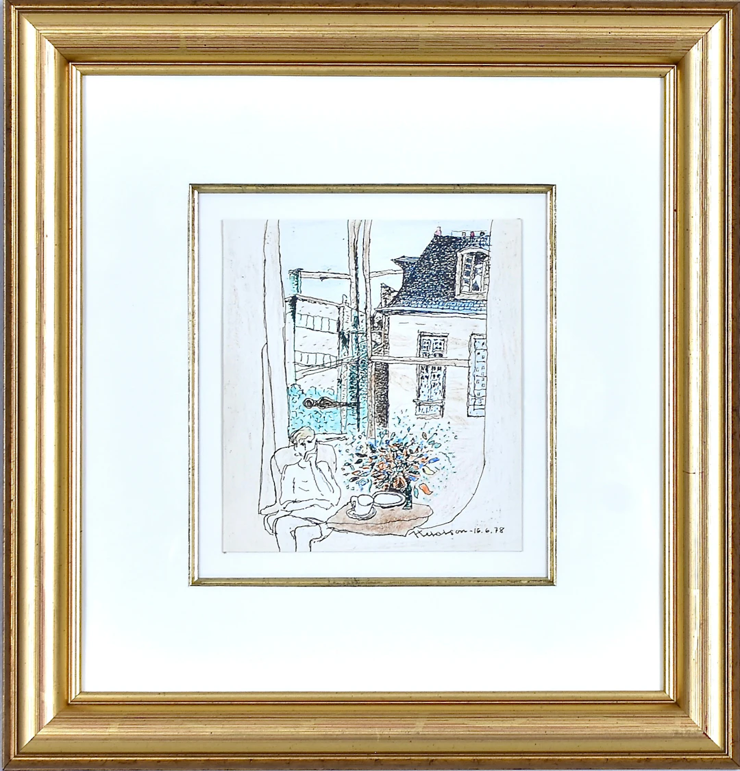 AXEL OLSON. blandteknik, Parismotiv.
