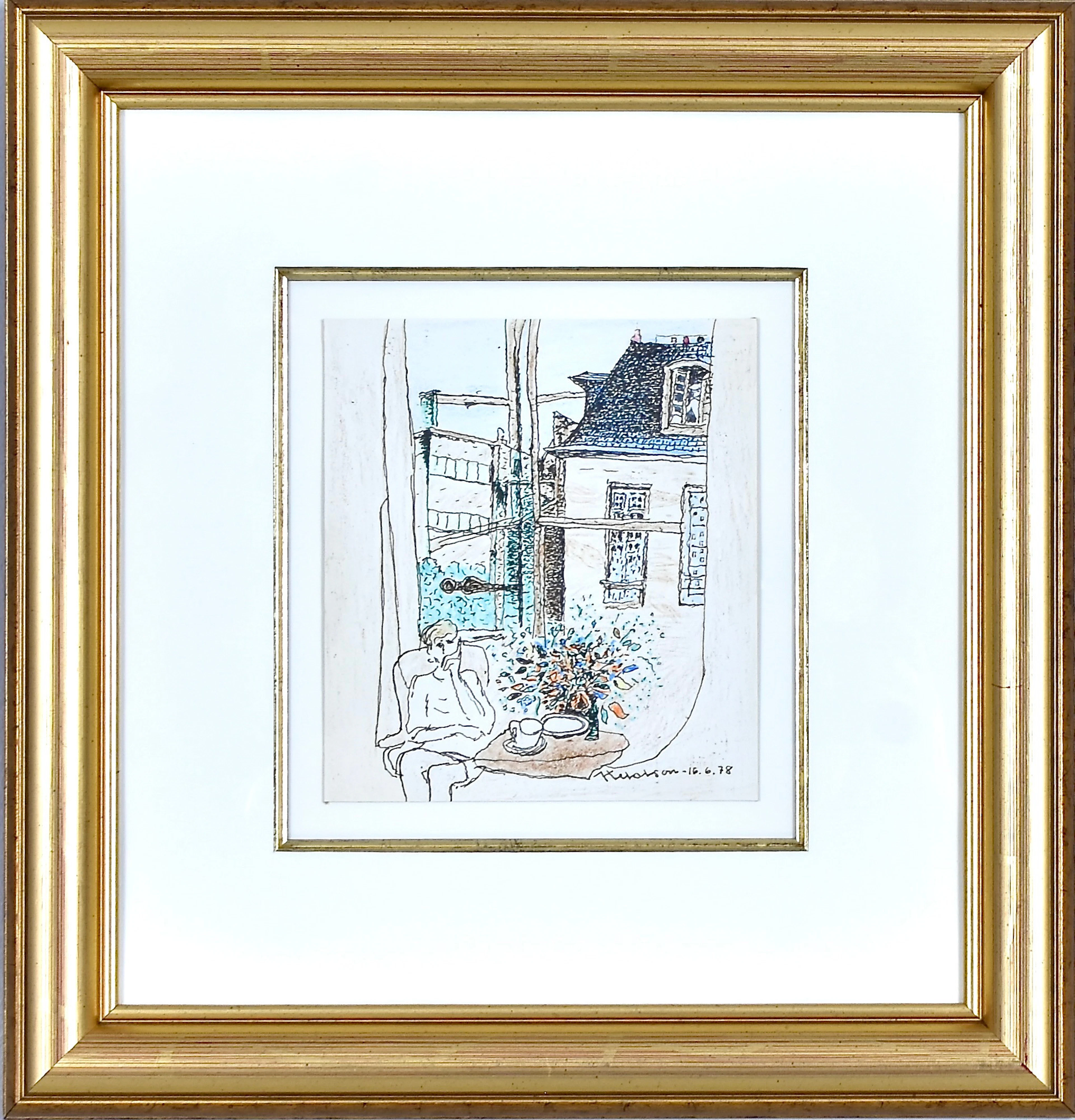 AXEL OLSON. blandteknik, Parismotiv.