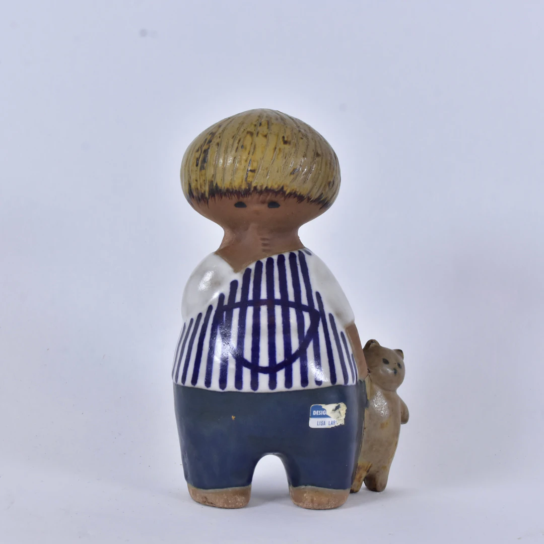 LISA LARSON. Figurin, stengods, "Malin" ur serien Larssons ungar, Gustavsberg.