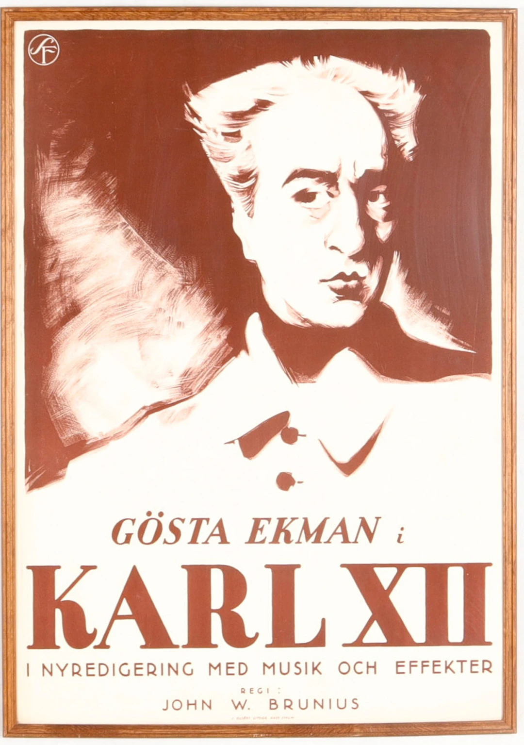 FILMAFFISCH, färglitografiskt tryck, "Karl XII", 1925.