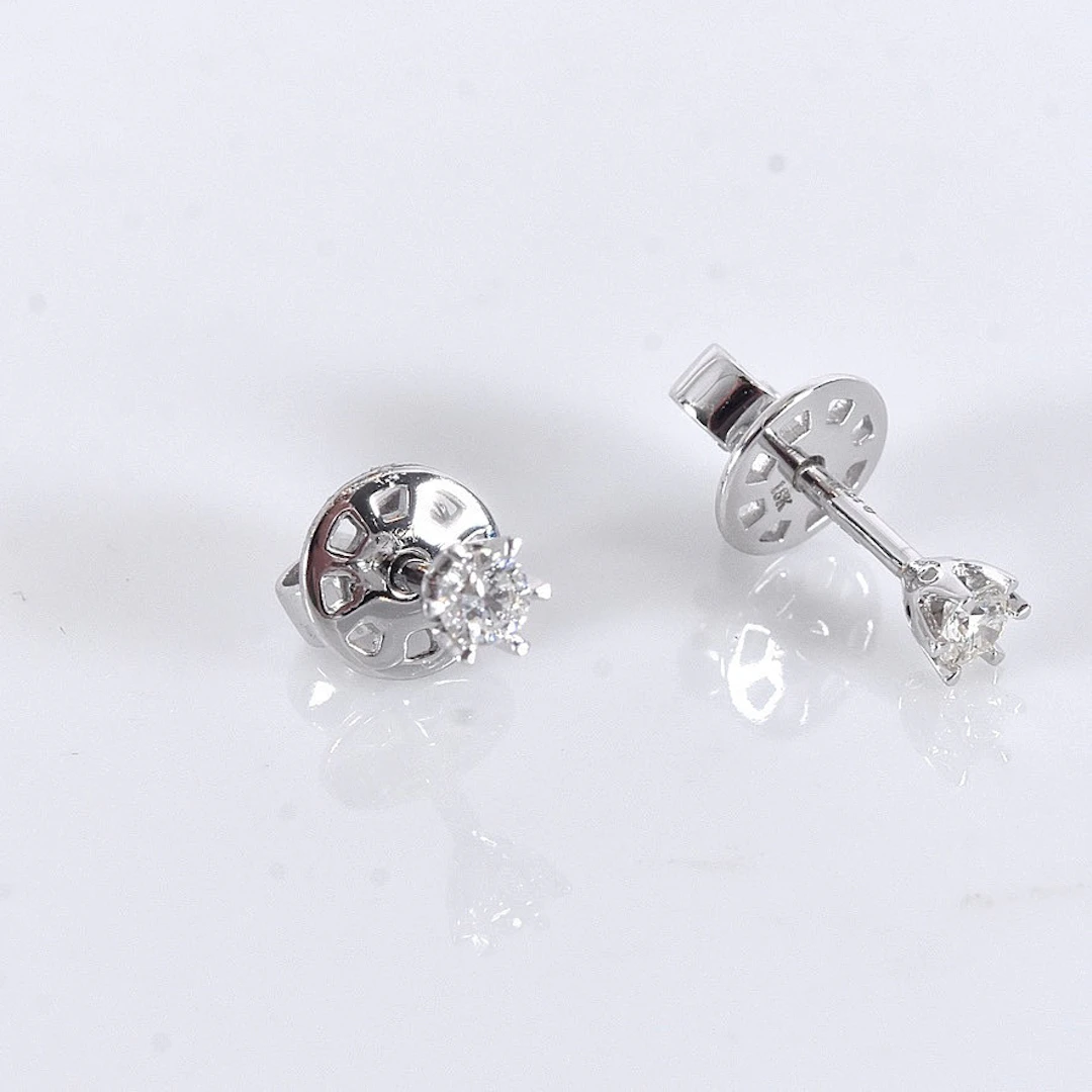 ENSTENSÖRHÄNGEN, 0,17ct, vitguld 18K.