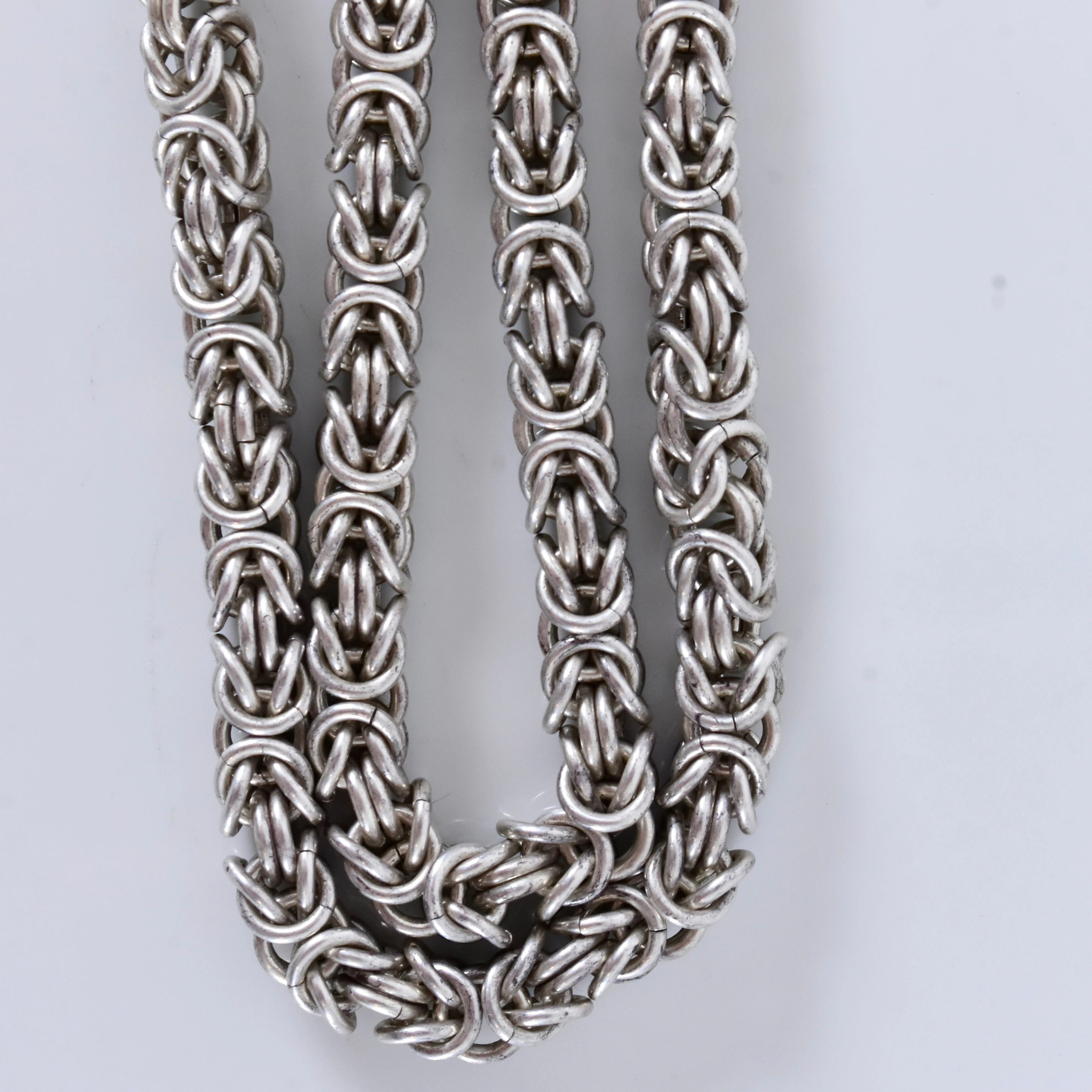 HALSKEDJA, kraftig kejsar, sterlingsilver.