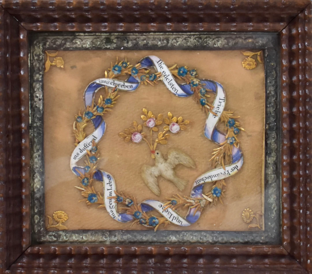 KONSTKORT, reliefarbete, Biedermeier, Tyskland, 1800-tal.