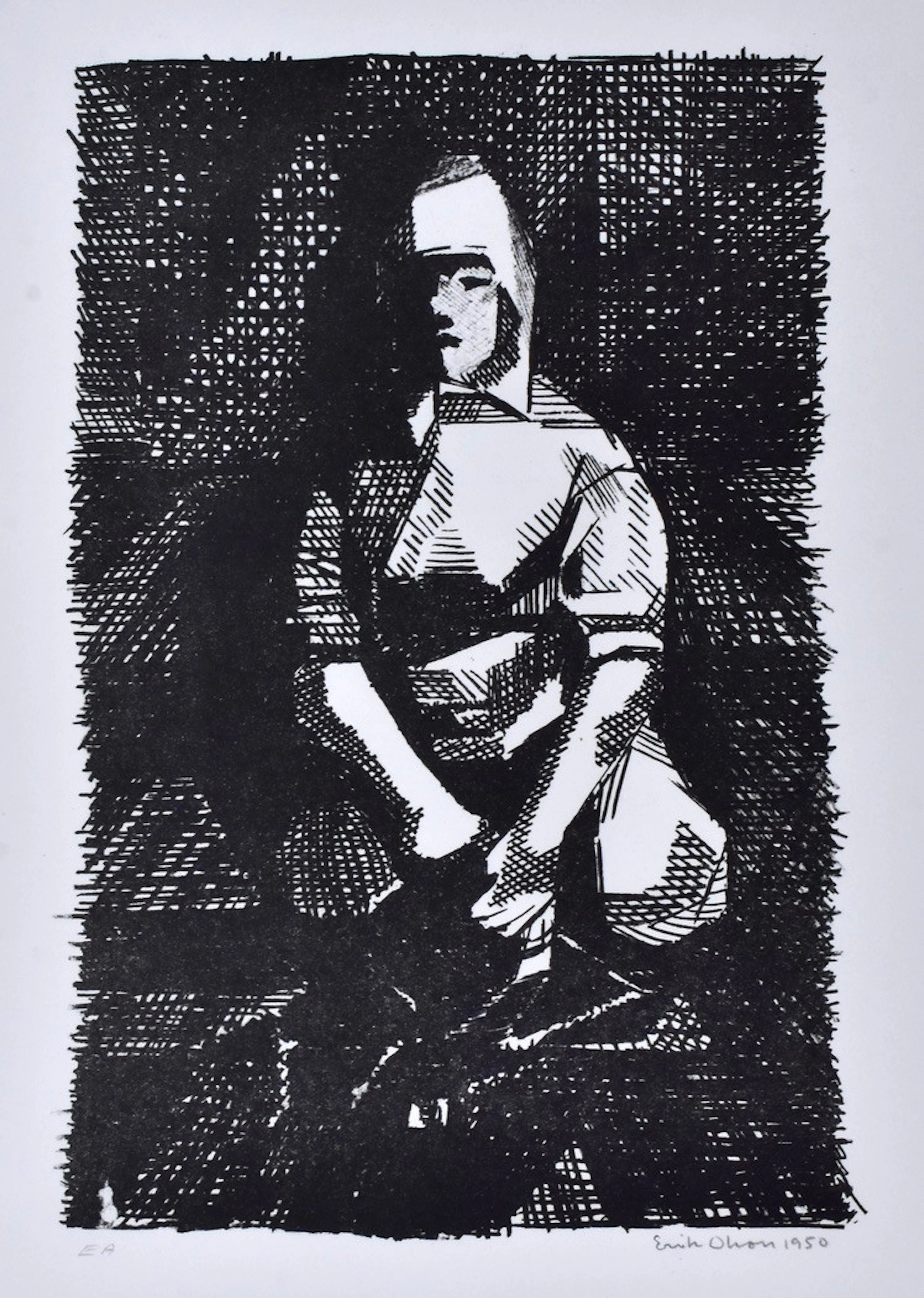 ERIK OLSON. Litografi.