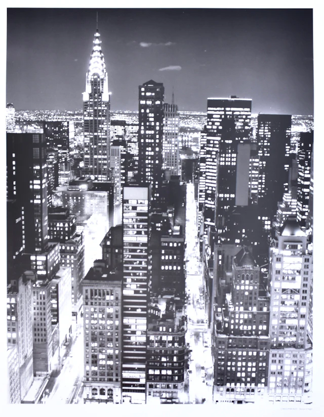 CHRISTOPHER BLISS. offset, "Skyline at Night".