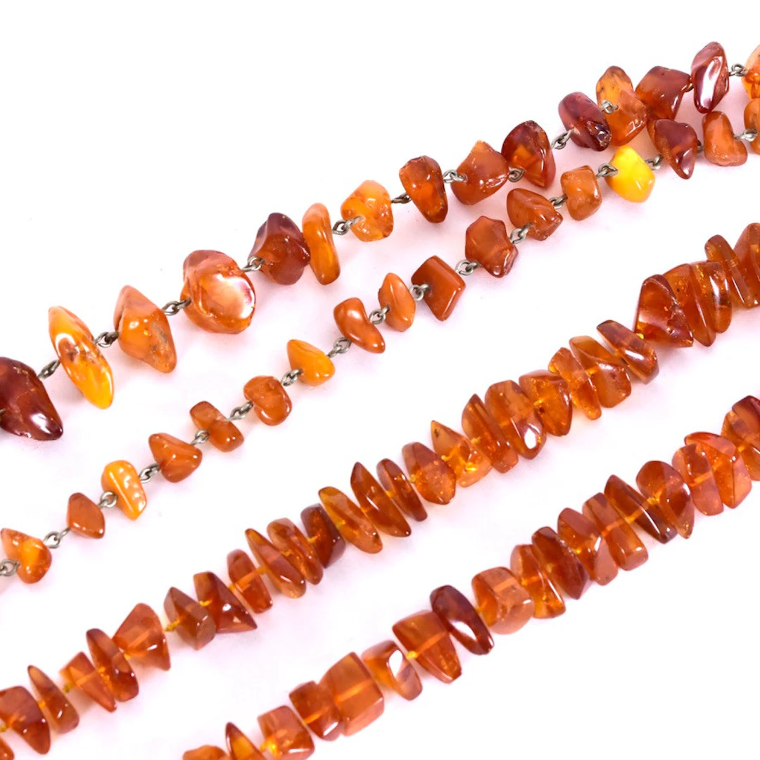 COLLIER, 2 st, bärnsten.