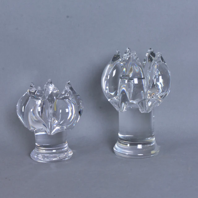 GÖRAN WÄRFF. Ljusstakar, 2-stycken, glas.