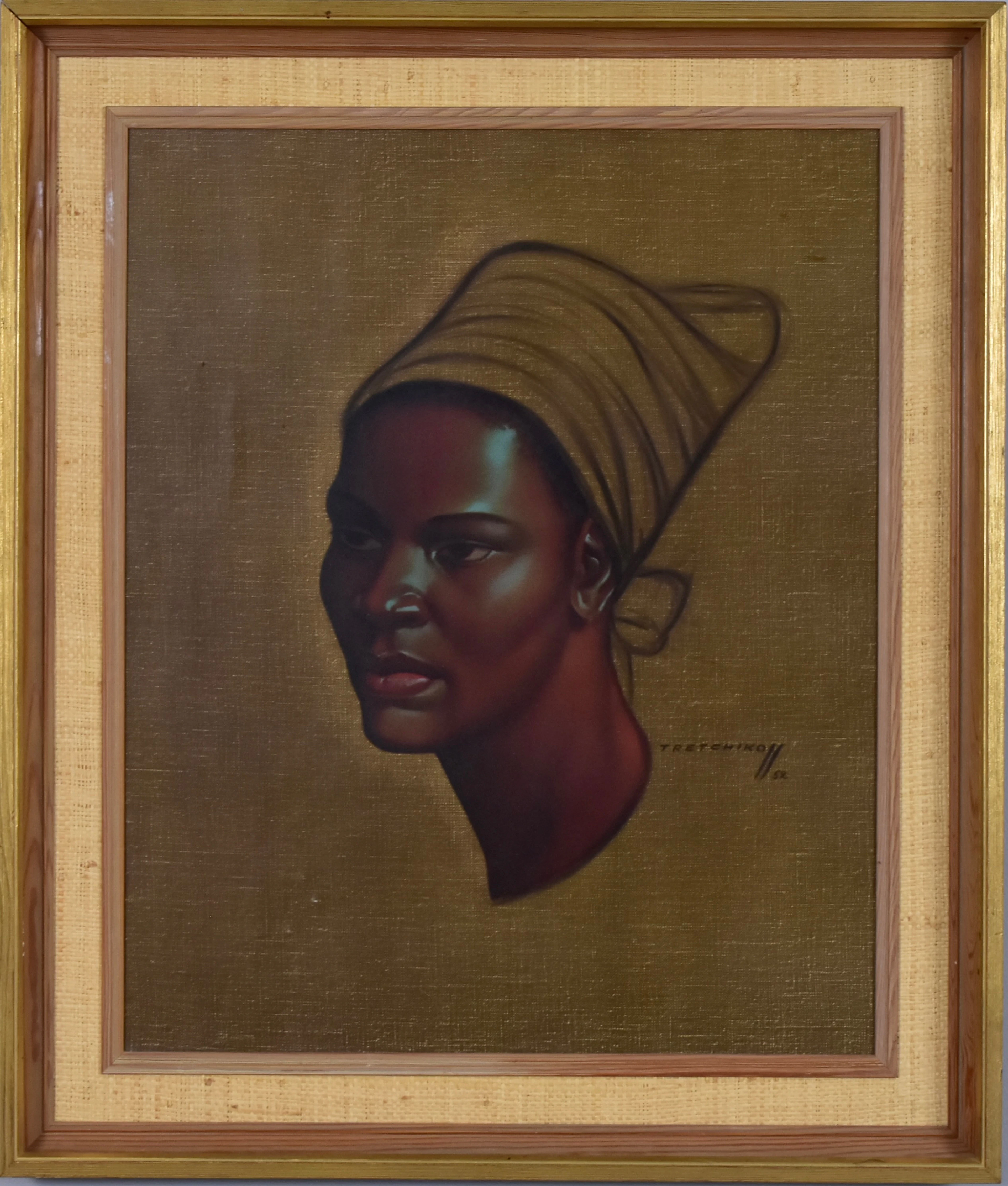 VLADIMIR GRIEGOROV TRETCHIKOFF. offset på duk, Zulukvinna.