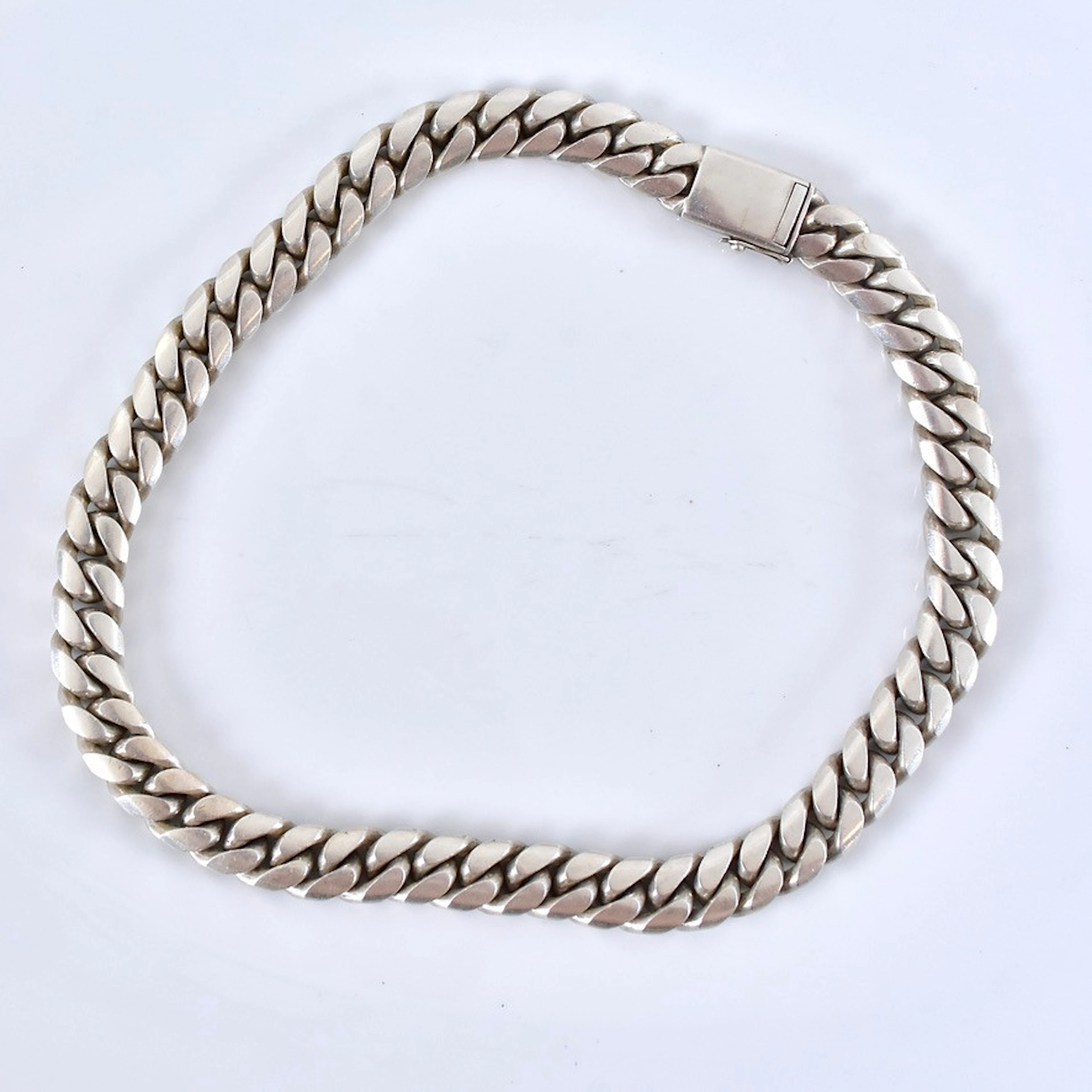 HALSKEDJA, manglad pansar, sterlingsilver.