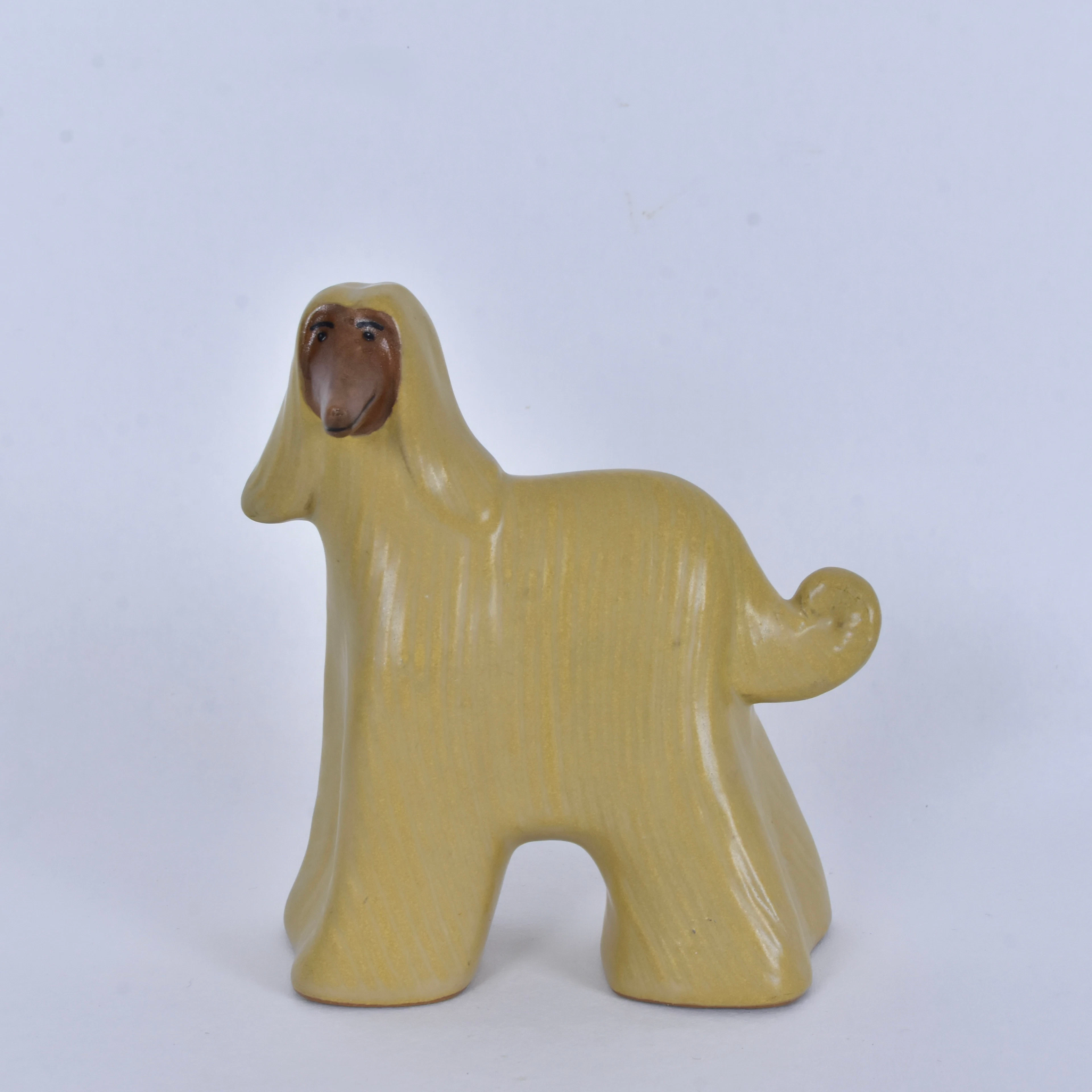 LISA LARSON. figurin, glaserat stengods, Afghan.