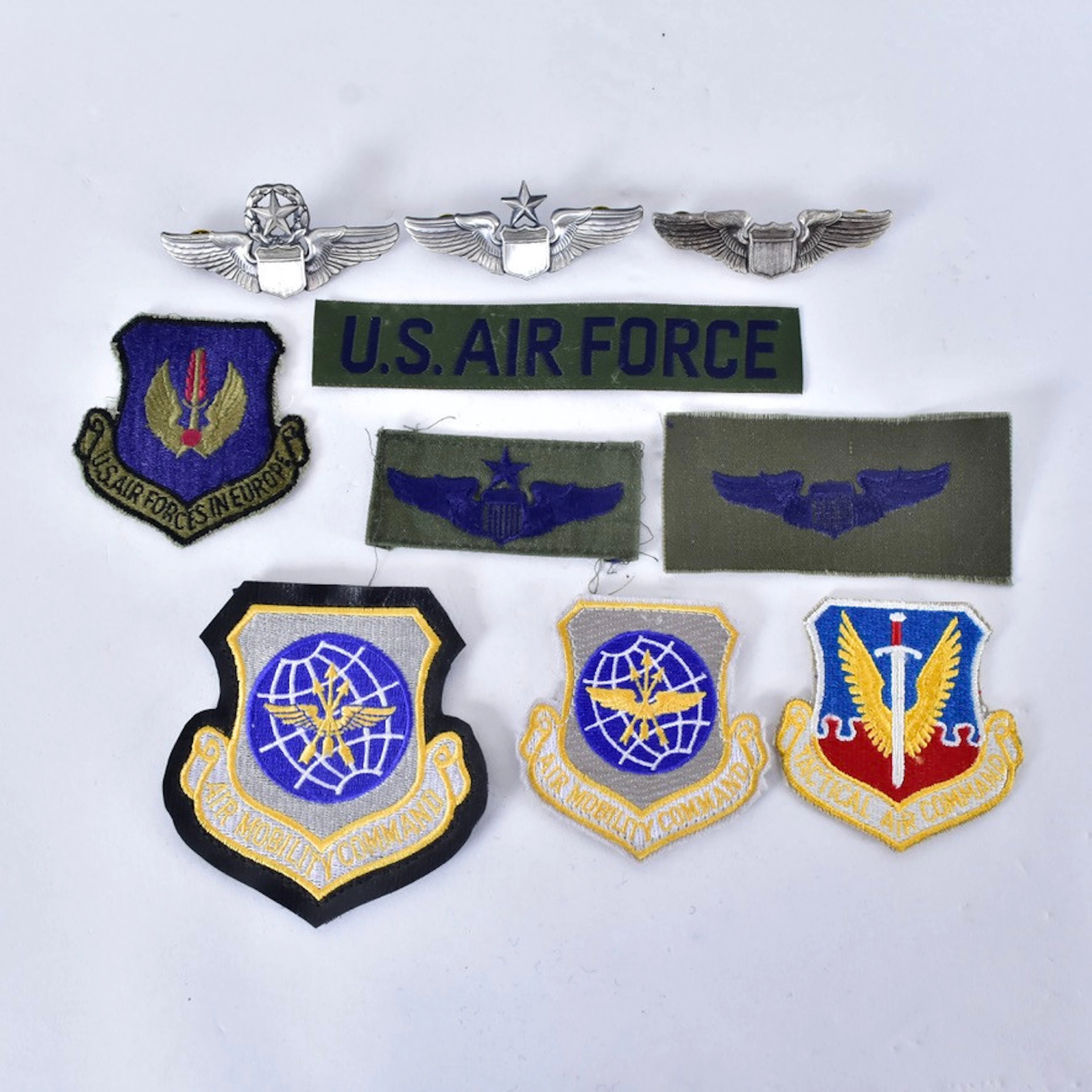 FLYGVINGAR OCH TYGMÄRKEN, 10 st, USA US Air Force.