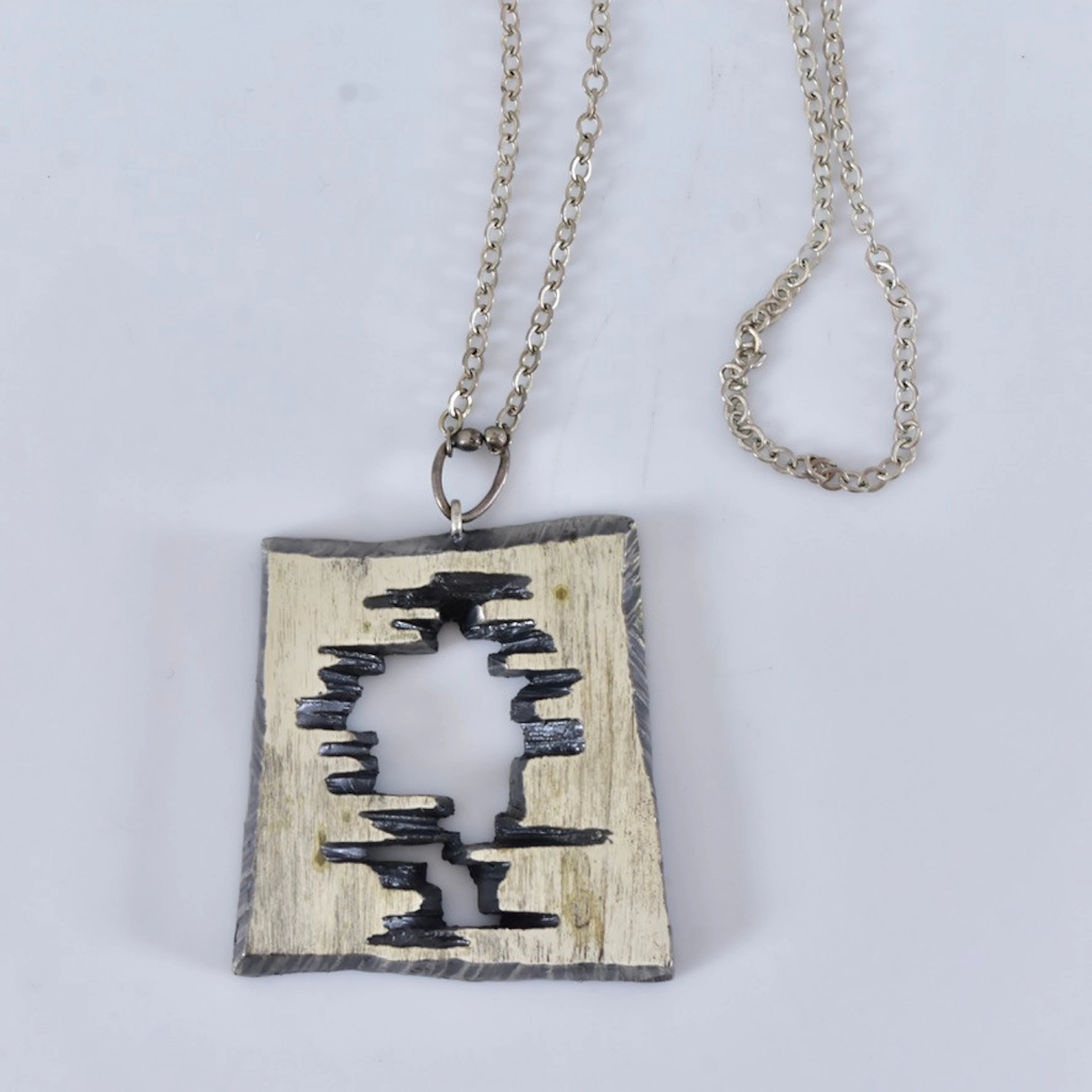 HALSKEDJA, med hänge, Karl Laine, sterlingsilver Finland.
