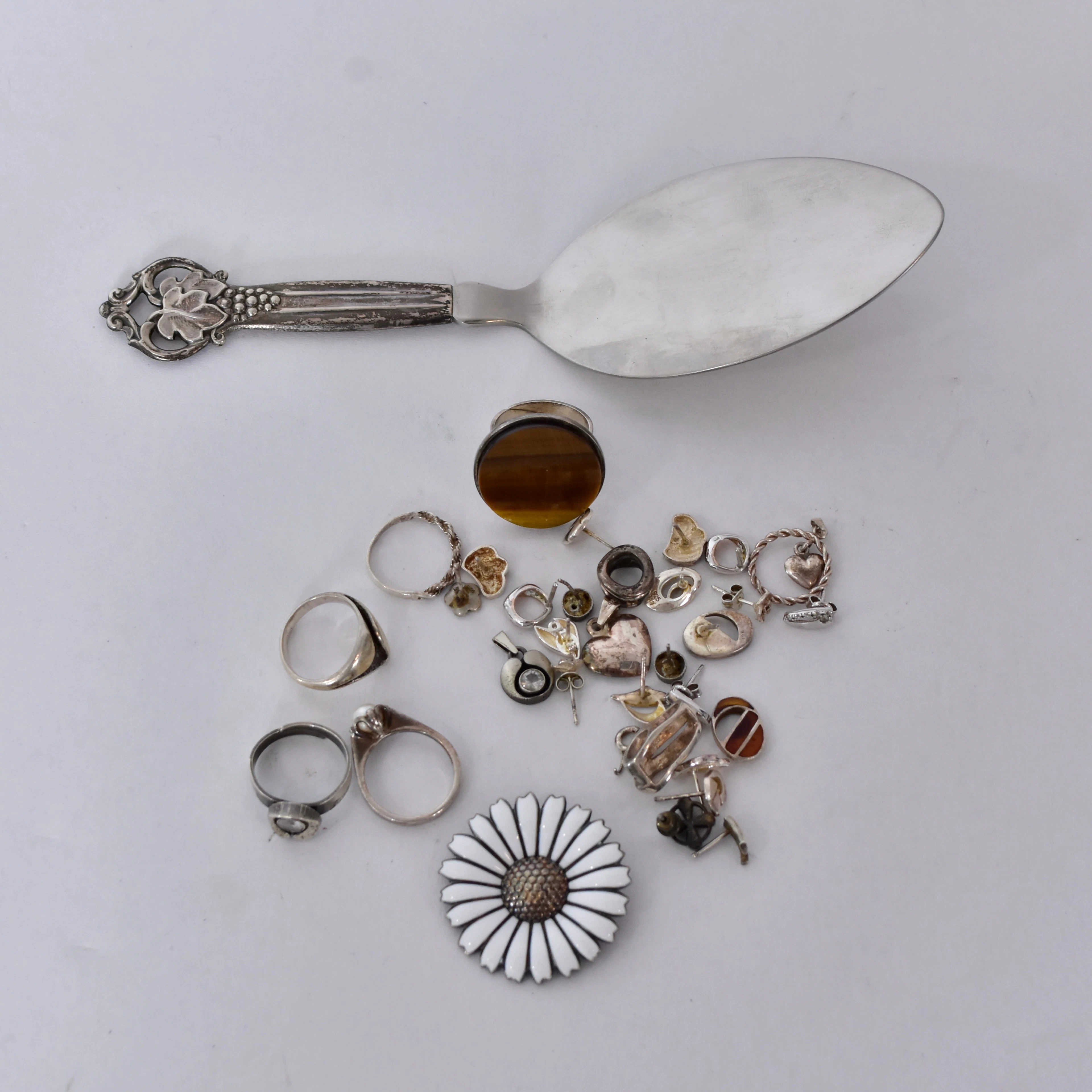 SMYCKE samt TÅRTSPADE, silver, danmark.