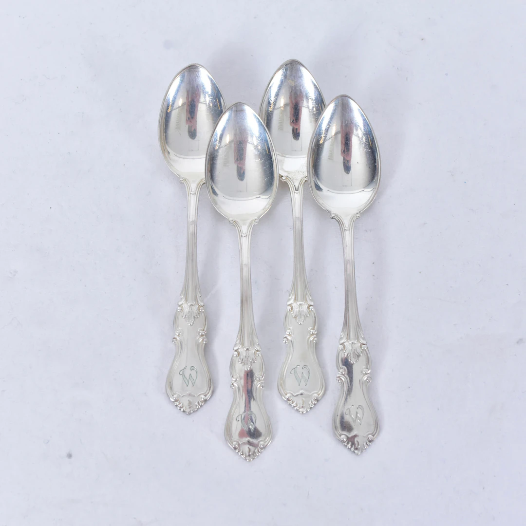 KAFFESKEDAR, 4 st, silver, CG Hallberg.