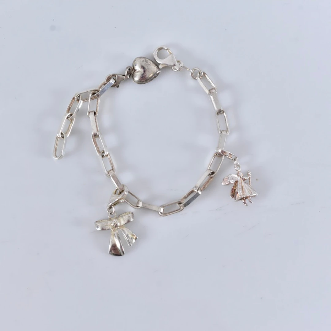 ARMLÄNK, med berlocker, sterlingsilver.
