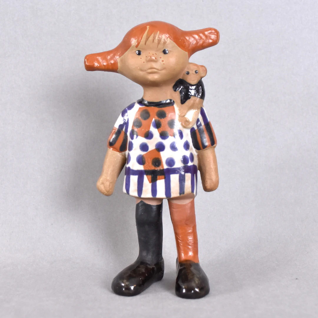 LISA LARSON. Figurin, stengods, Pippi Långstrump.