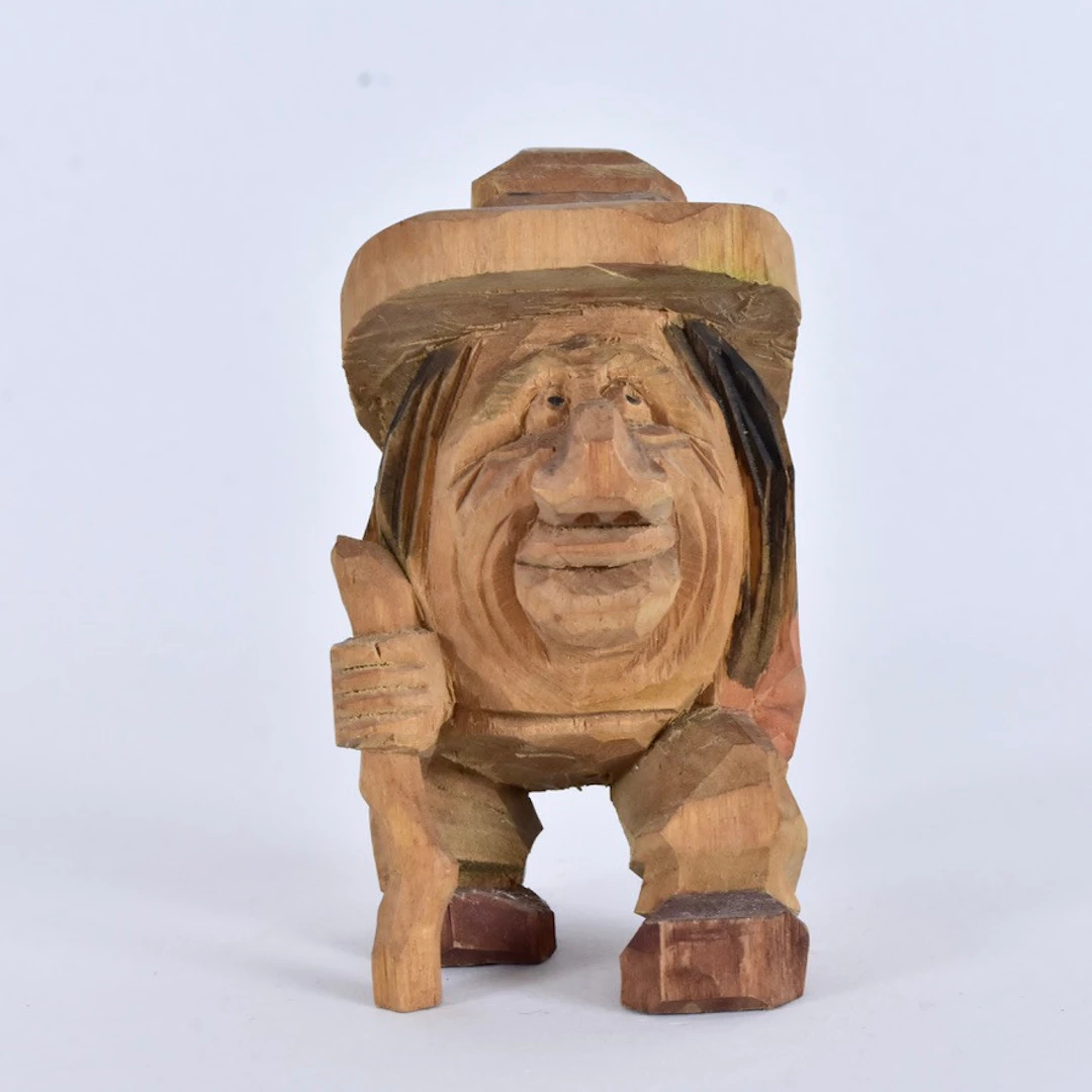 ANTON SVEEN. Skulptur, trä, Troll, monogramsignerad AS, 1900-tal.
