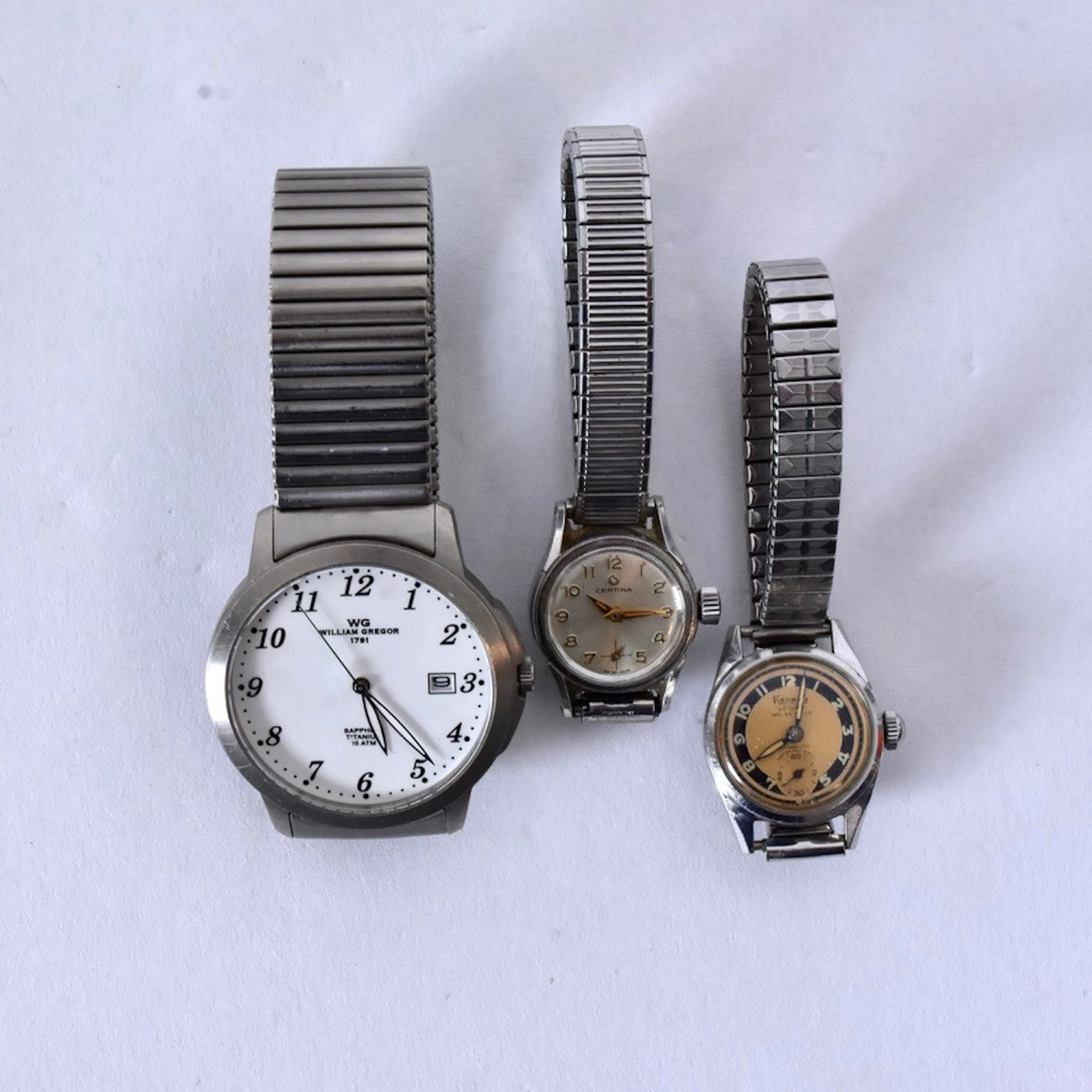 ARMBANDSUR, 3 st, metall.