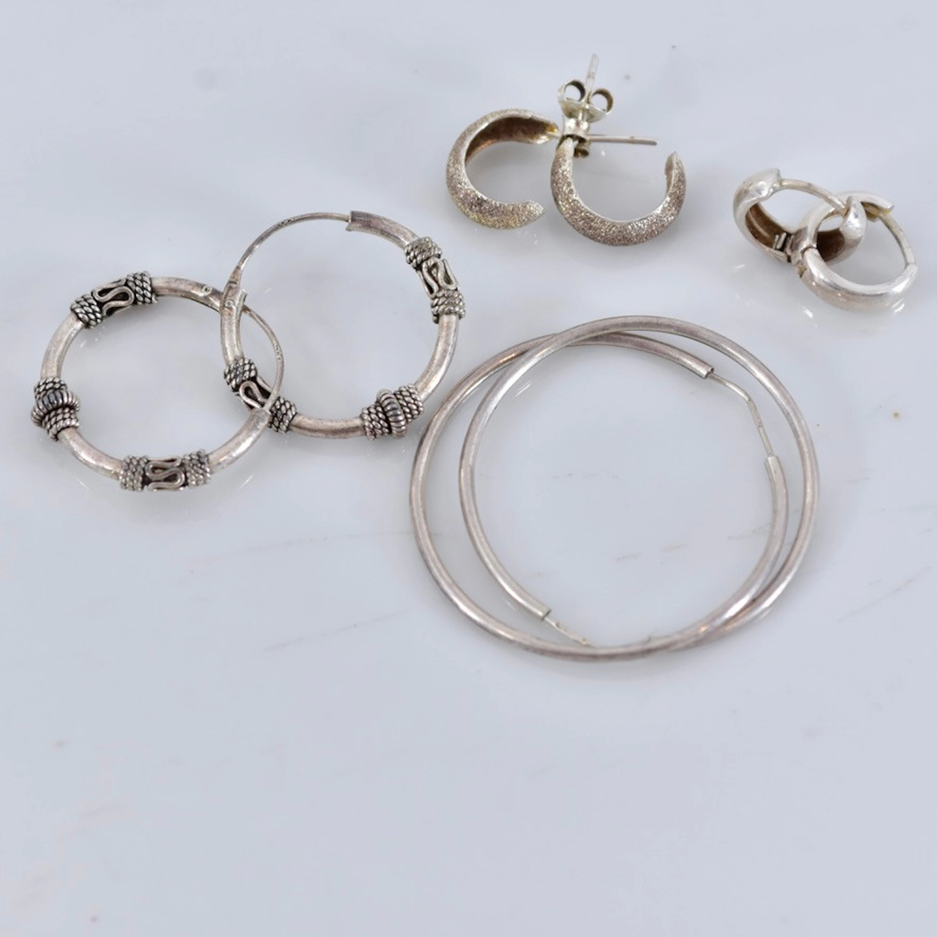 CREOLER, 4 par, sterlingsilver.
