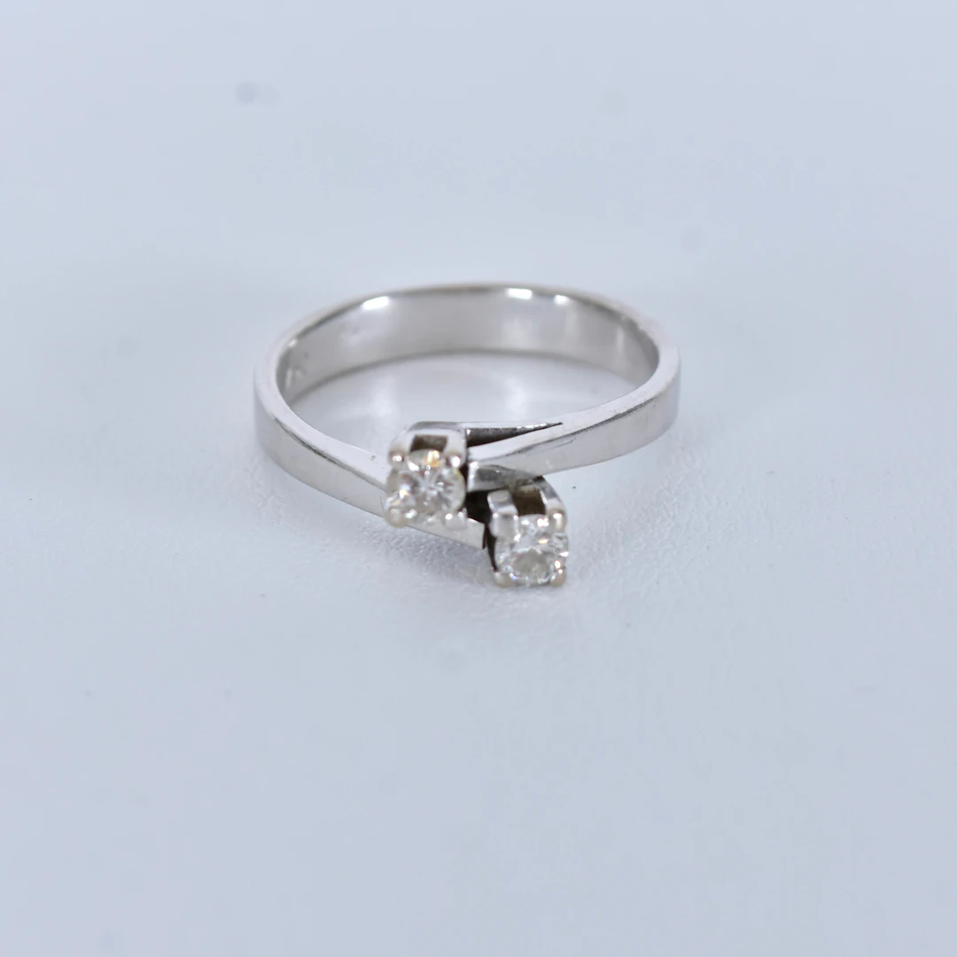 DIAMANTRING, 0,24ct, vitguld 18K.